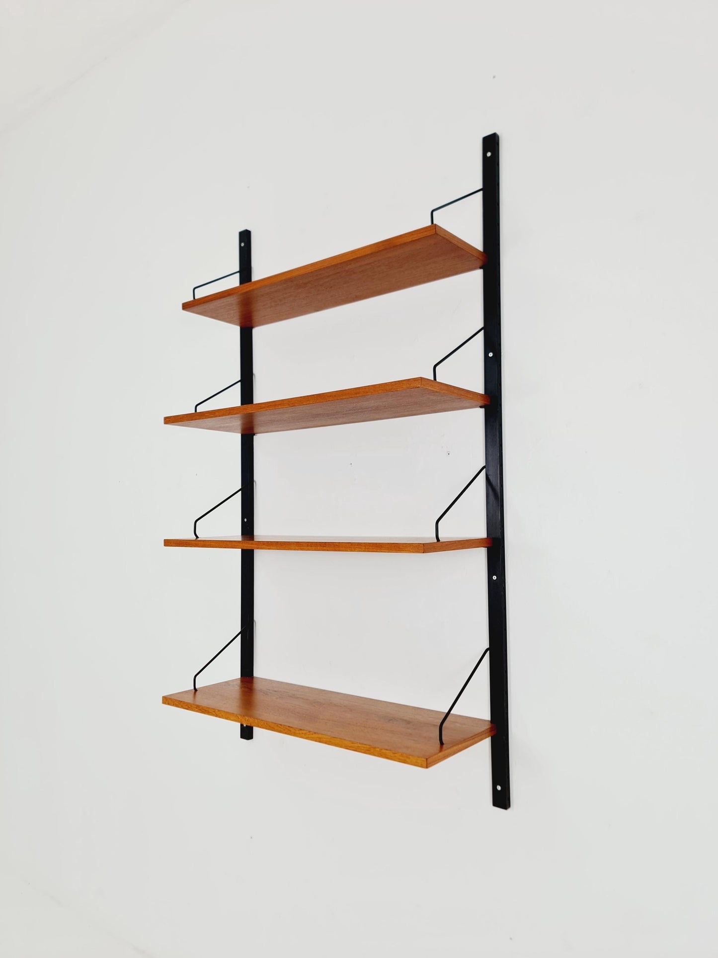 Midcentury Danish Teak Wall-Mounted Shelving Unit, by Poul Cadovius for Cado , 1960s