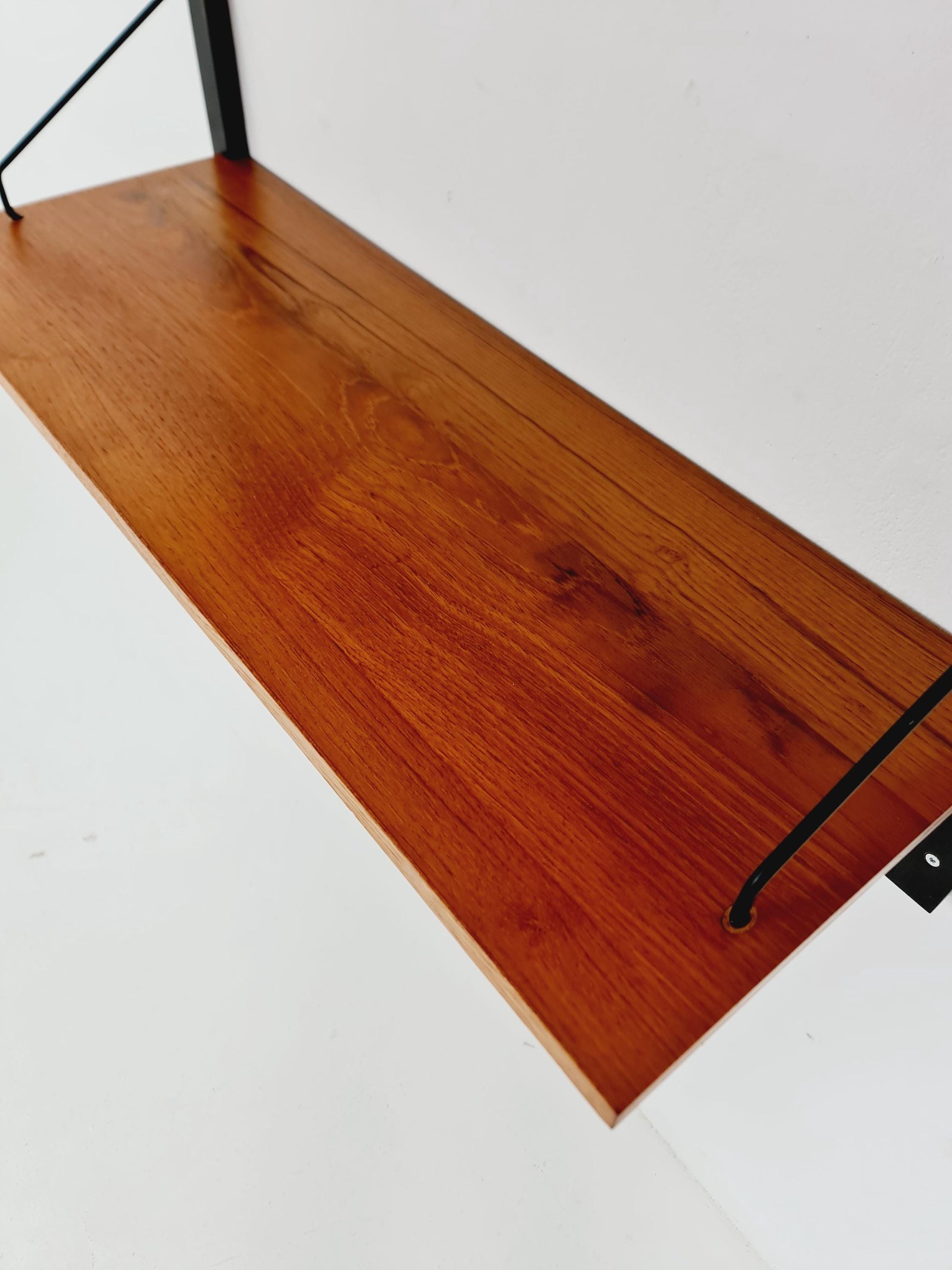Midcentury Danish Teak Wall-Mounted Shelving Unit, by Poul Cadovius for Cado , 1960s
