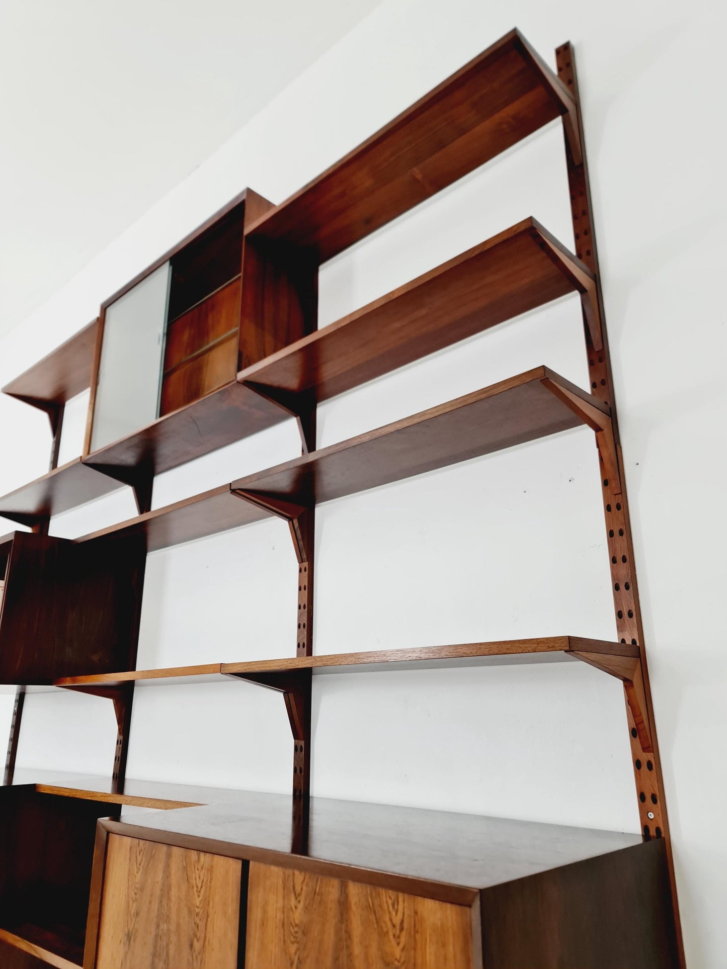 Big Mid century Danish Rosewood Wall Unit with 3 cabinets by Poul Cadovius for Cado, Denmark, 1960s