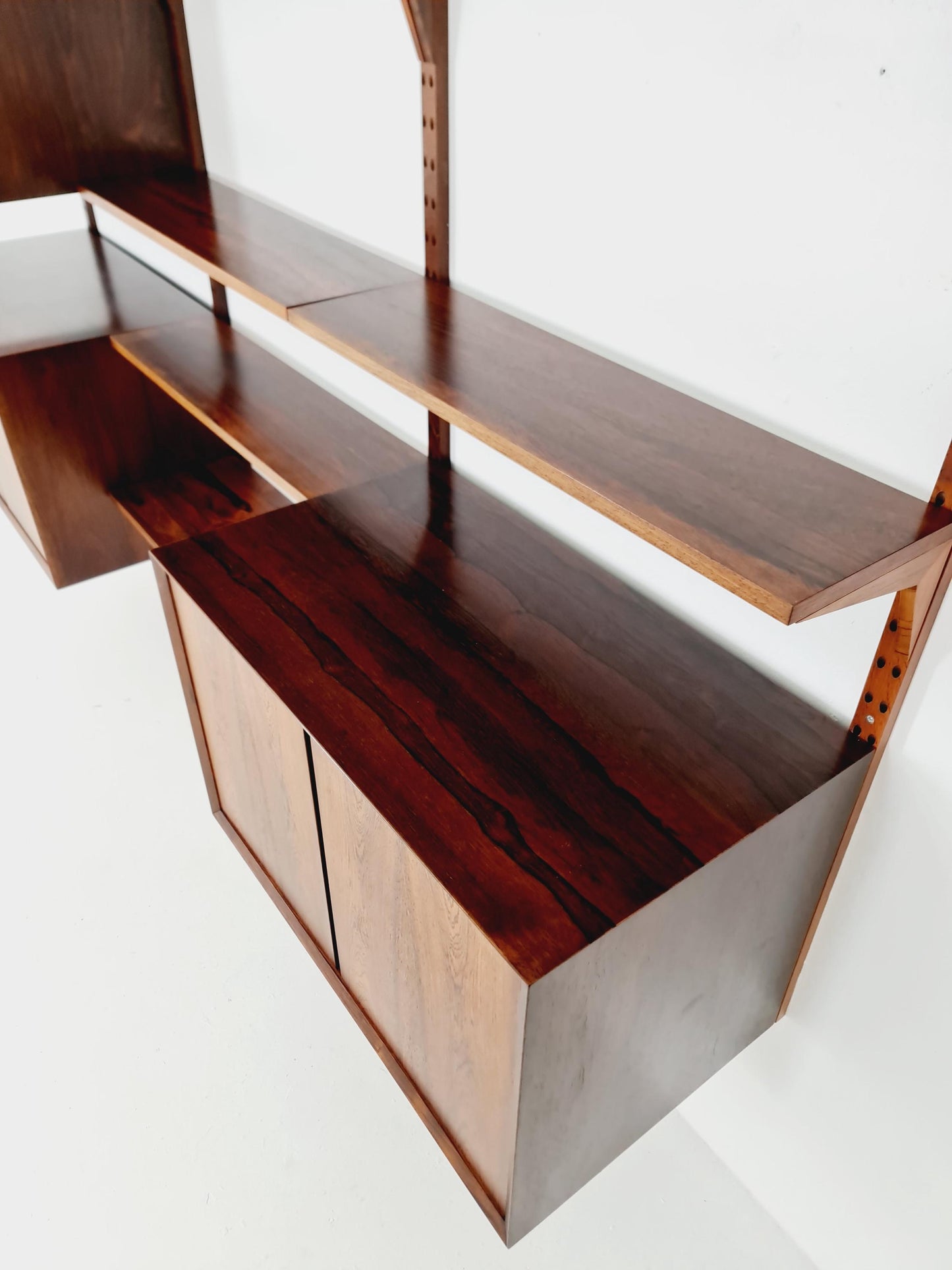 Big Mid century Danish Rosewood Wall Unit with 3 cabinets by Poul Cadovius for Cado, Denmark, 1960s