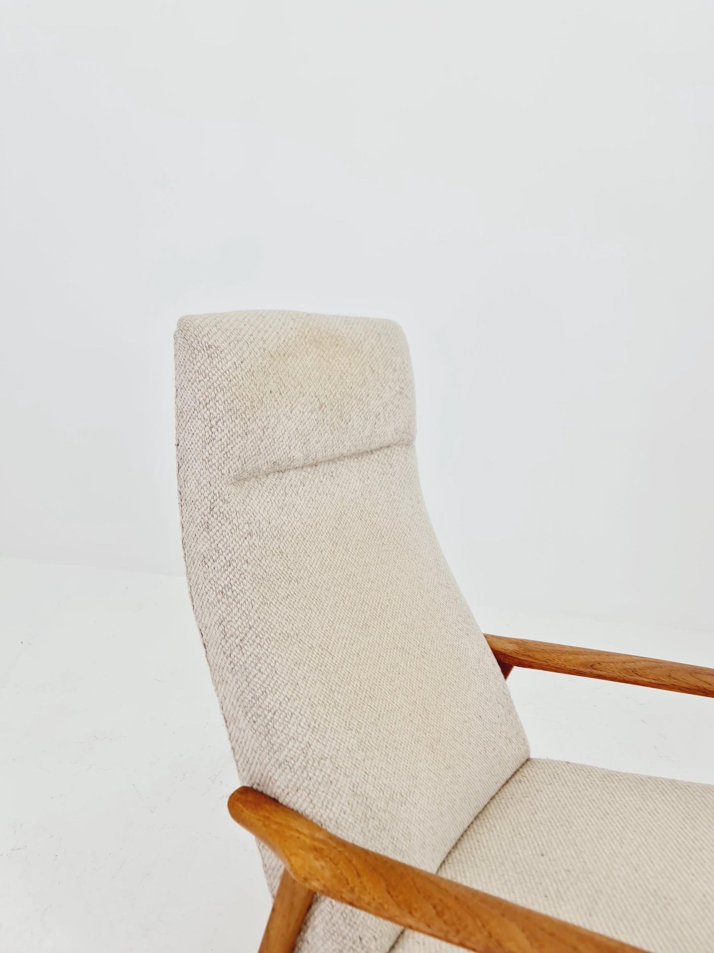 Mid century Scandinavian solid teak Rocking Chair , 1960s