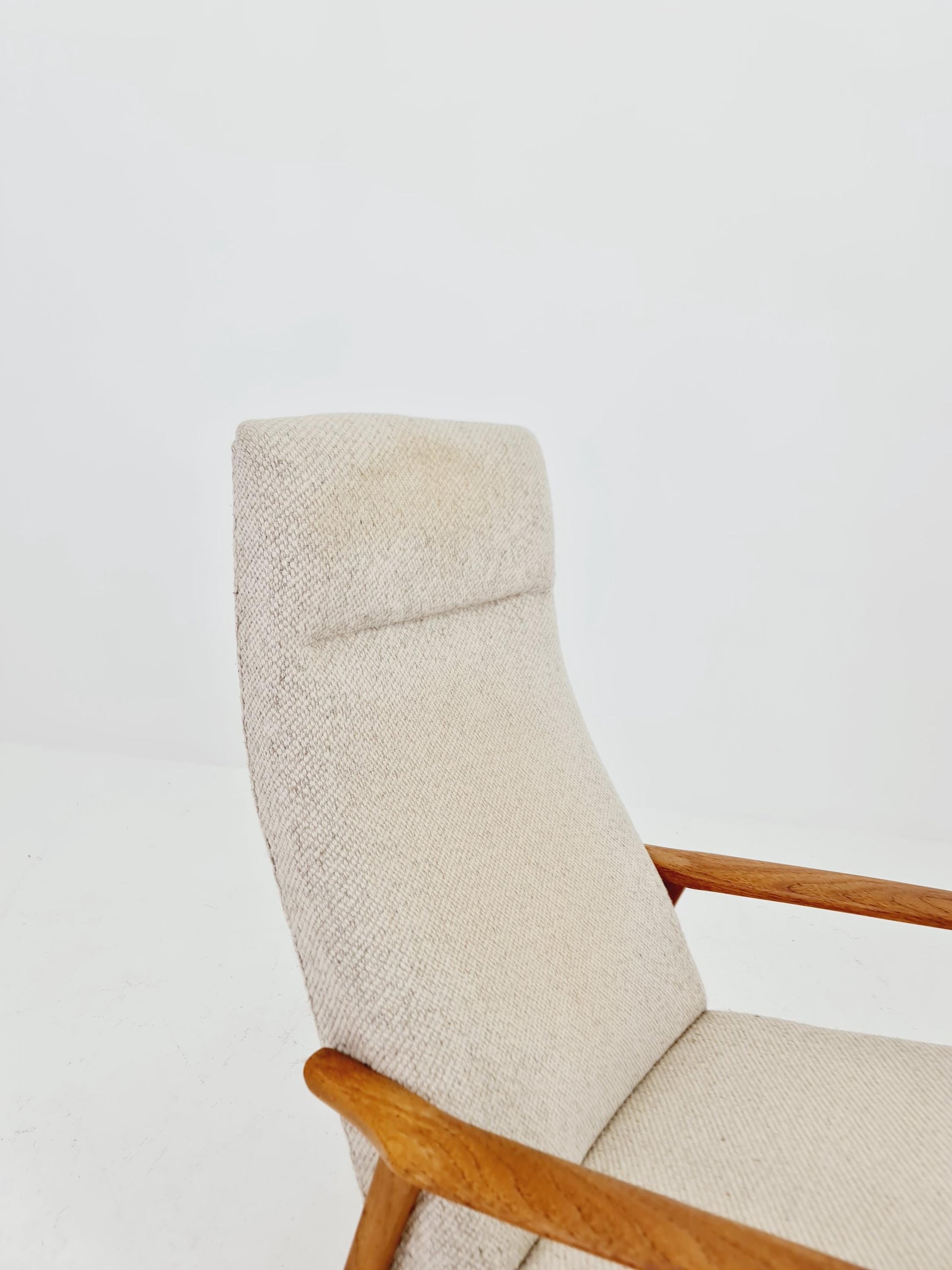 Mid century Scandinavian solid teak Rocking Chair , 1960s