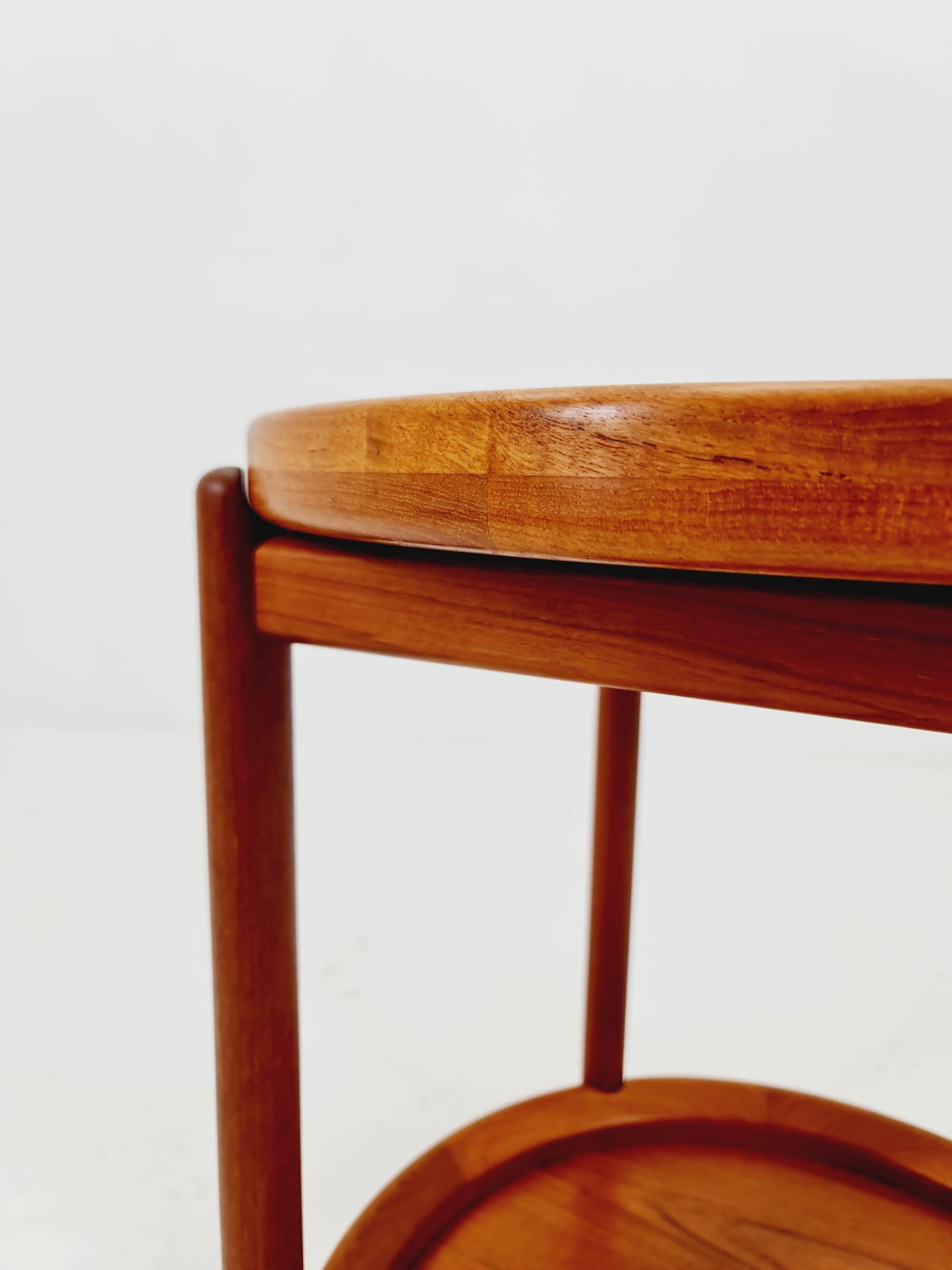 Vintage Danish mid century trolley bar cart in solid teak By Salin Möbler, 1960s