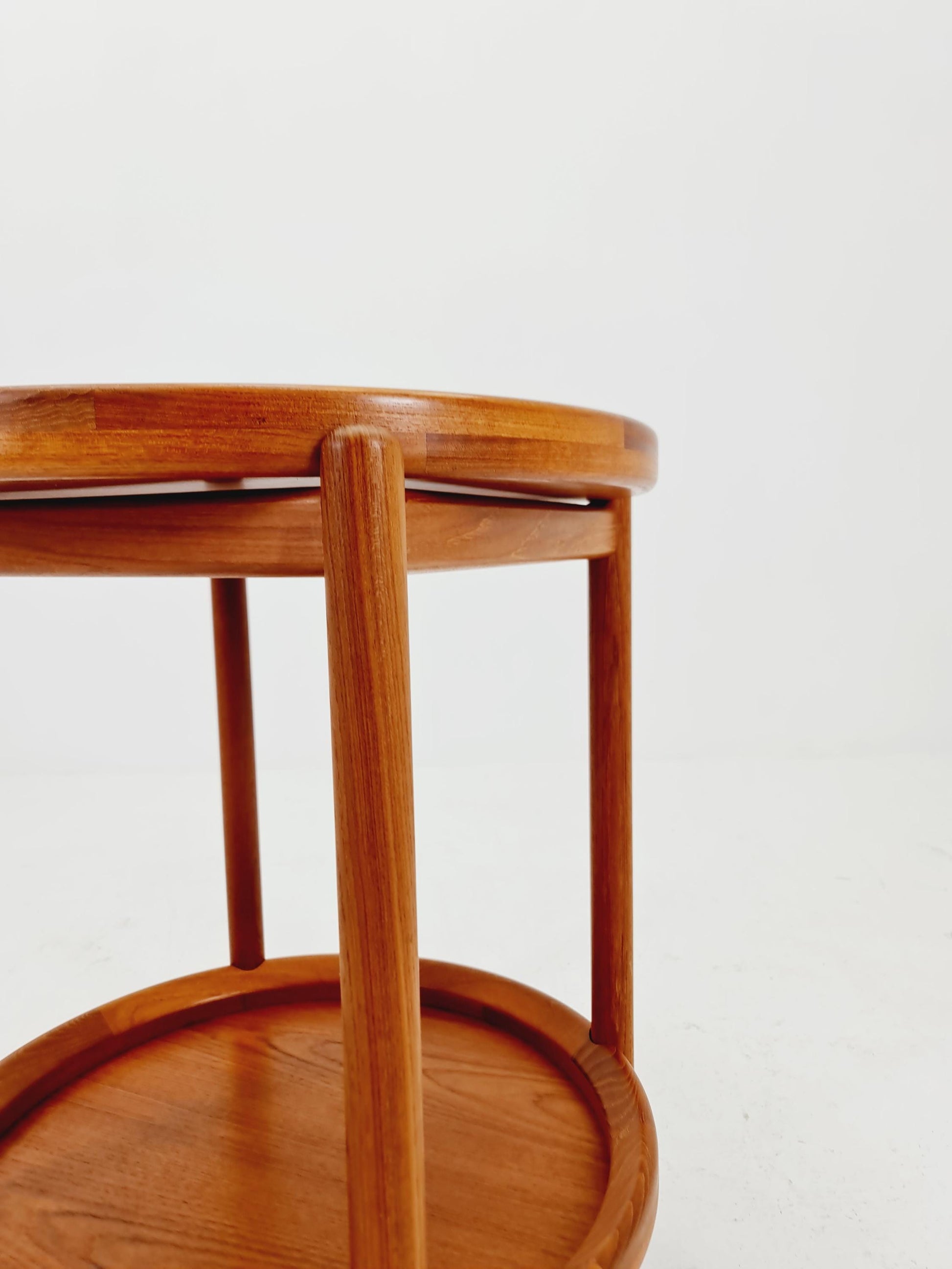 Vintage Danish mid century trolley bar cart in solid teak By Salin Möbler, 1960s