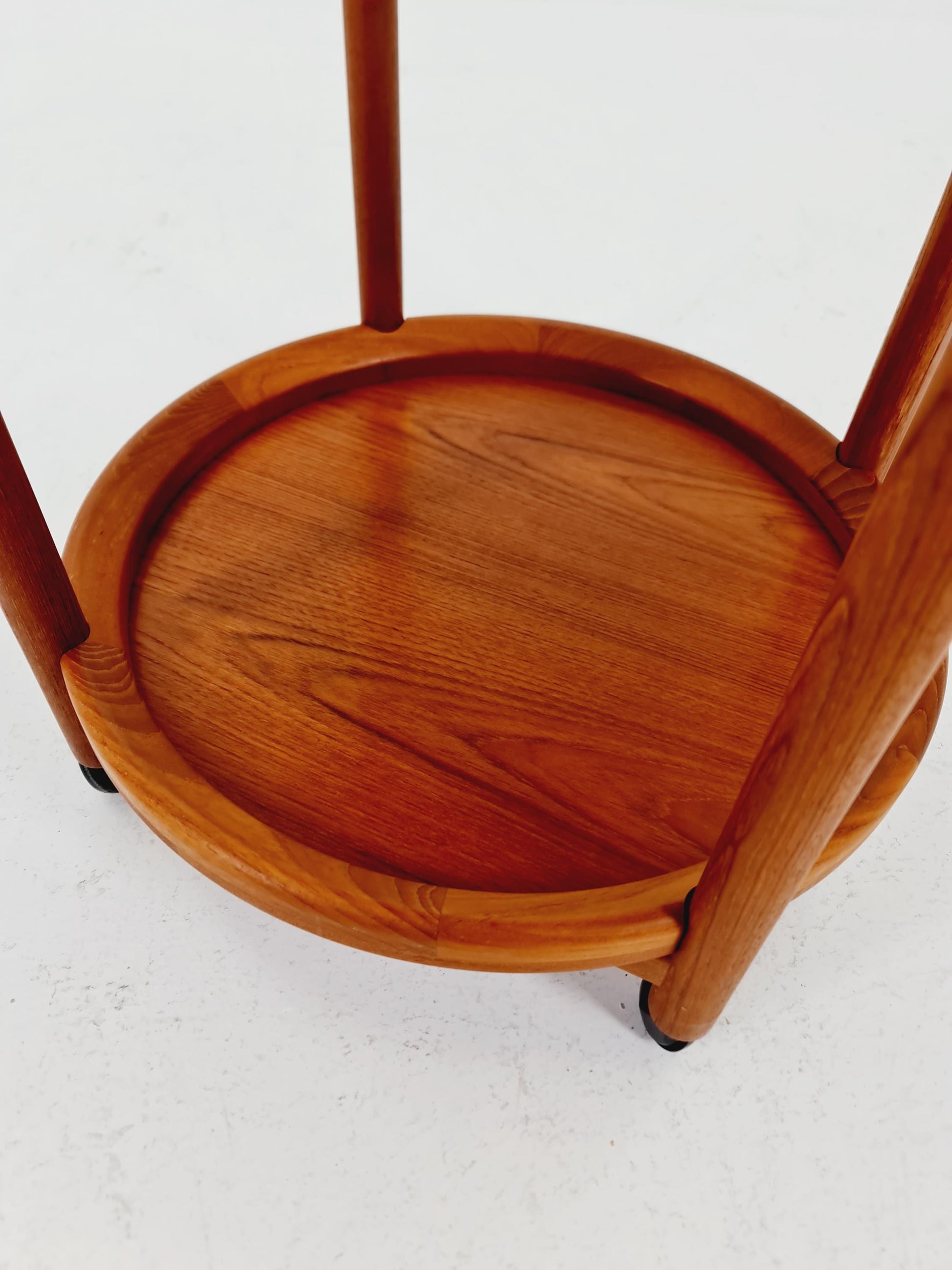 Vintage Danish mid century trolley bar cart in solid teak By Salin Möbler, 1960s