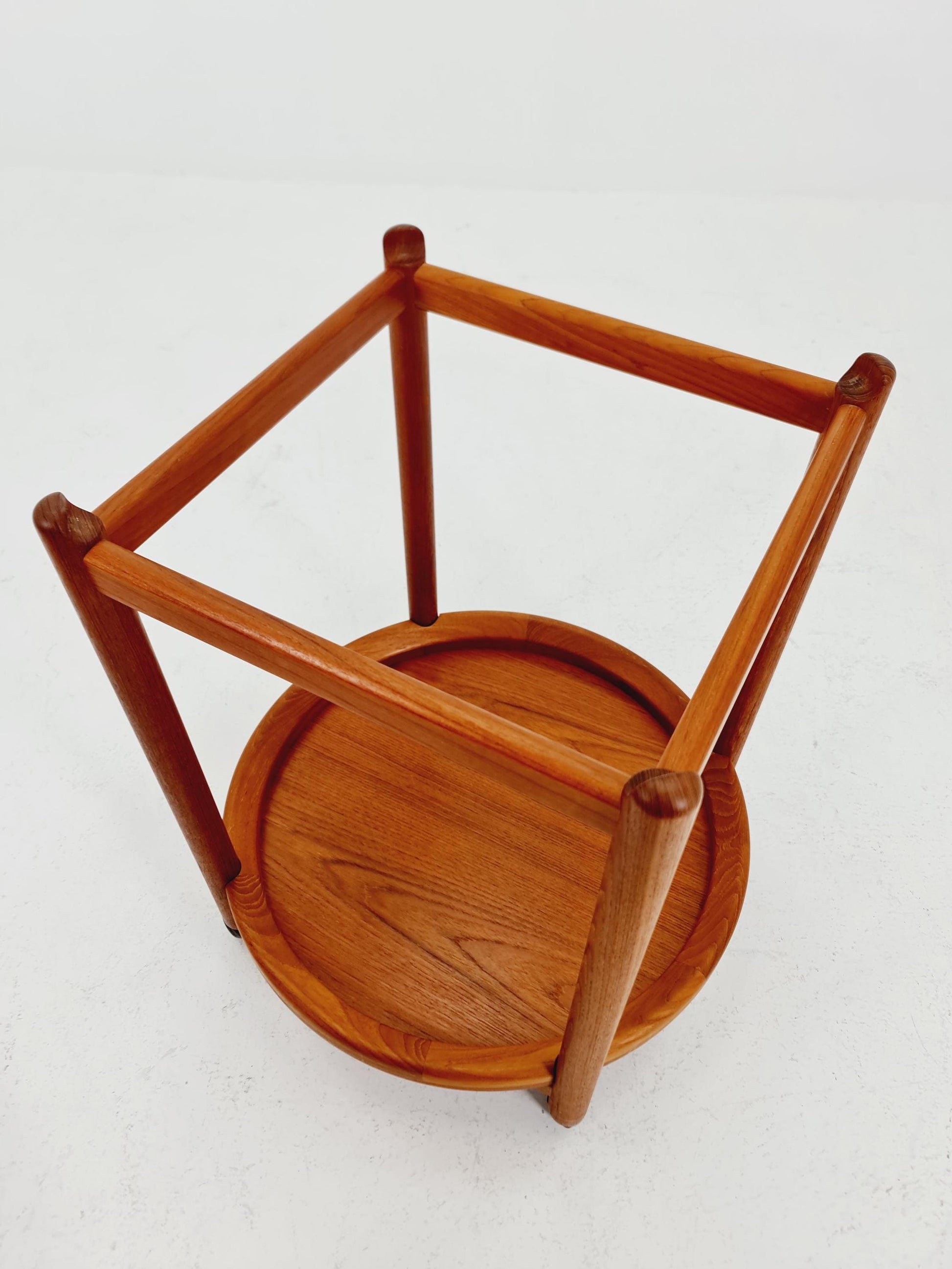 Vintage Danish mid century trolley bar cart in solid teak By Salin Möbler, 1960s