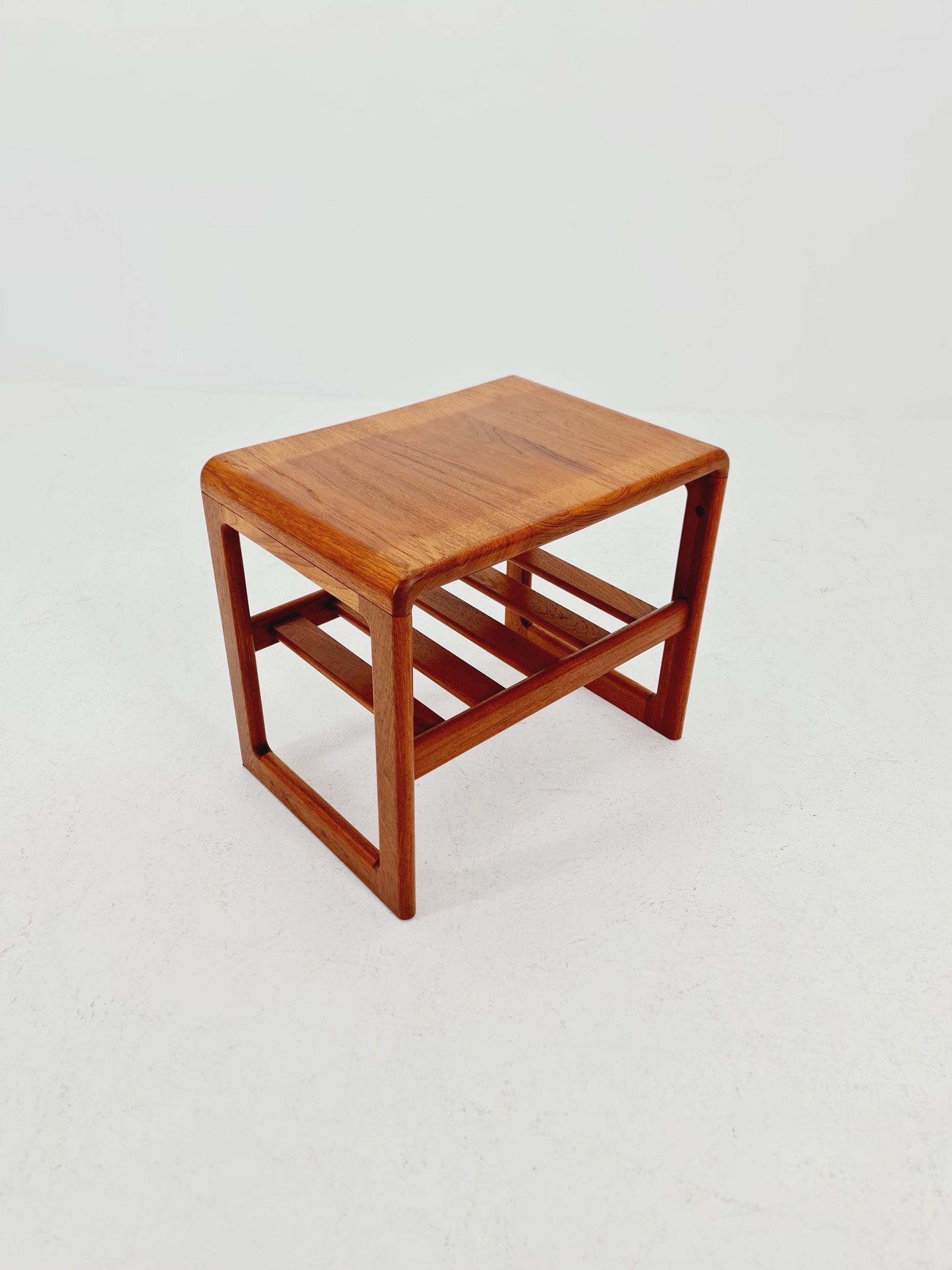 Mid century Danish Solid teak magazine rack - side table by Dyrlund, 1960s