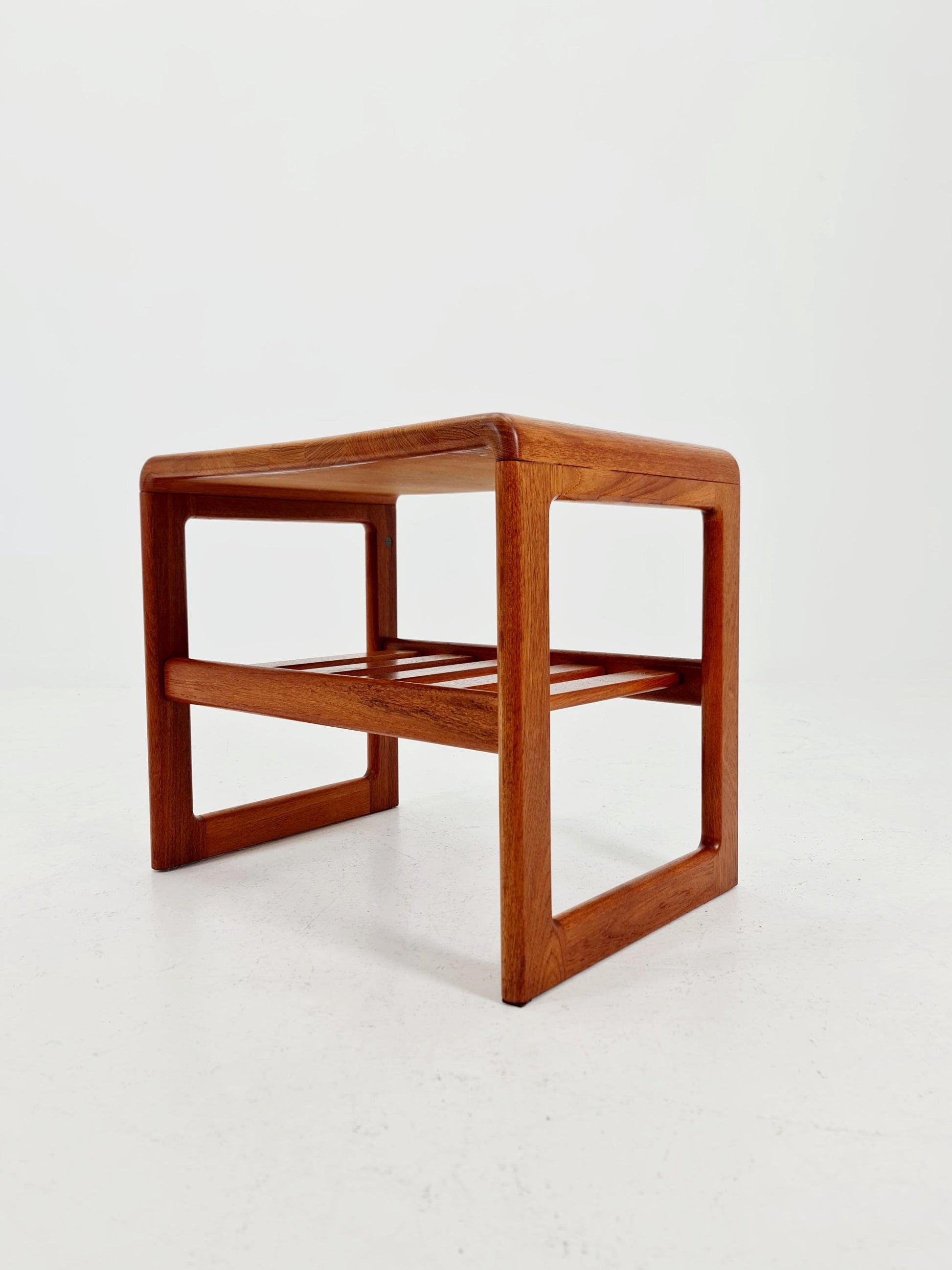 Mid century Danish Solid teak magazine rack - side table by Dyrlund, 1960s