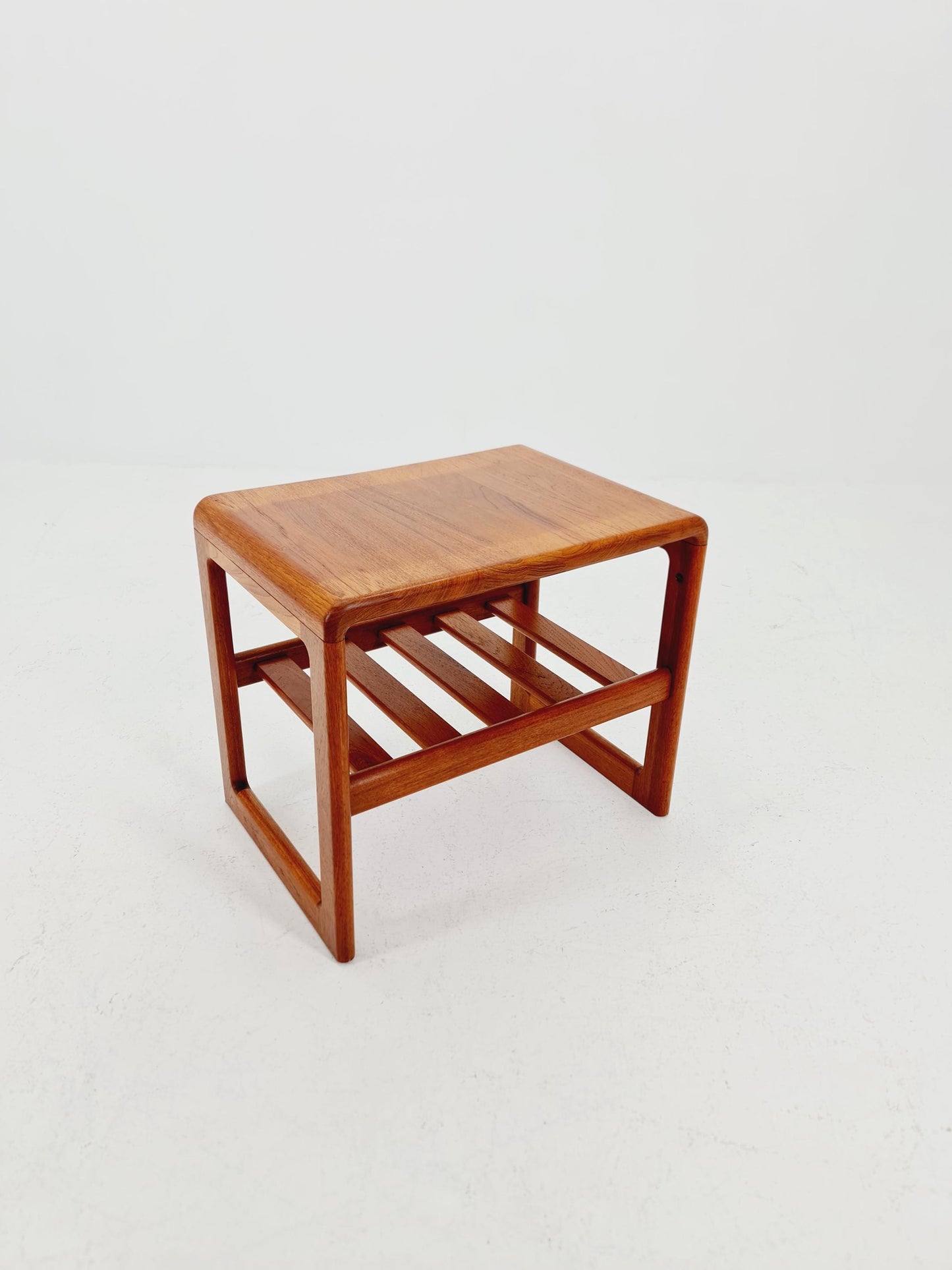 Mid century Danish Solid teak magazine rack - side table by Dyrlund, 1960s