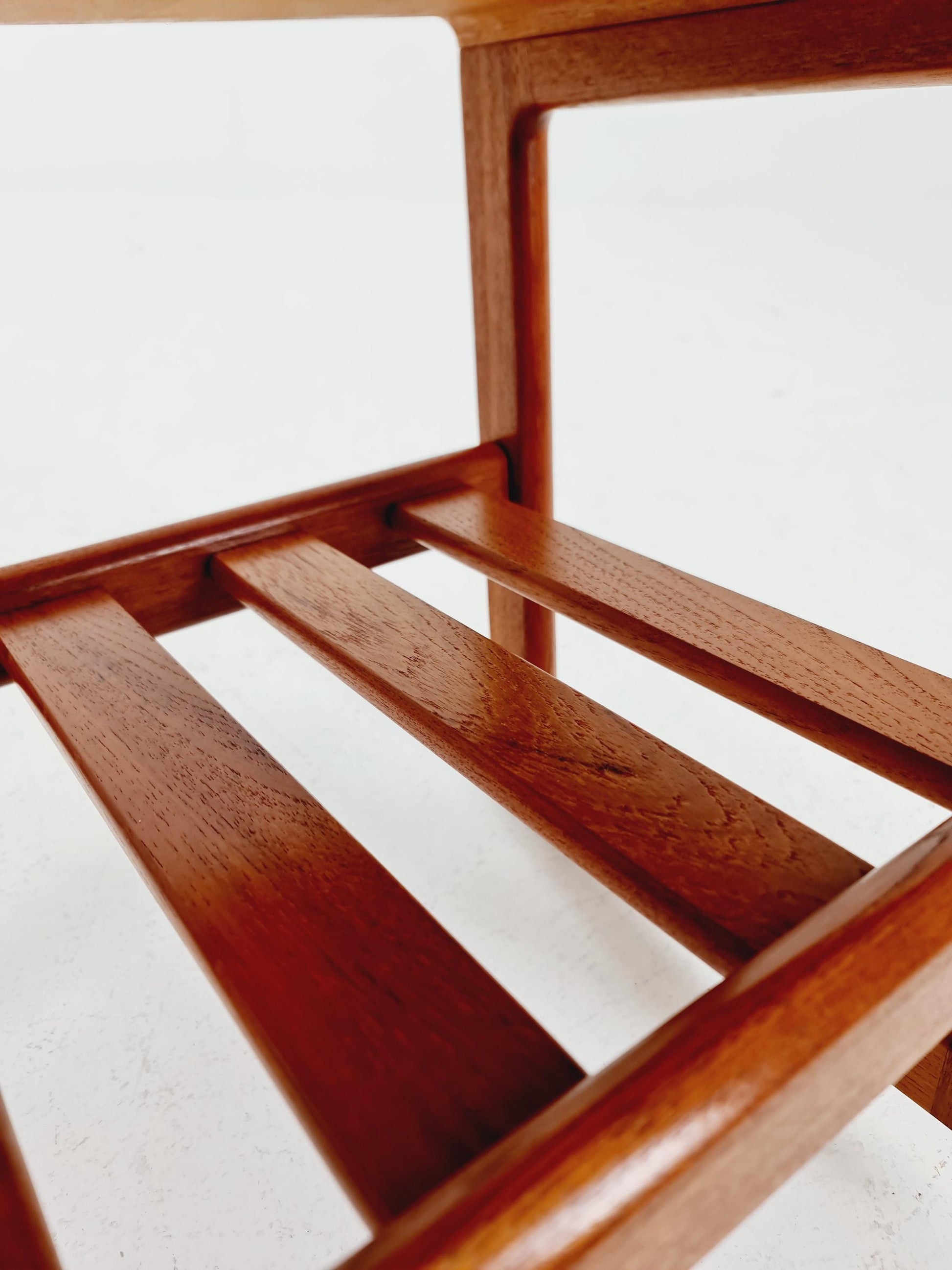 Mid century Danish Solid teak magazine rack - side table by Dyrlund, 1960s