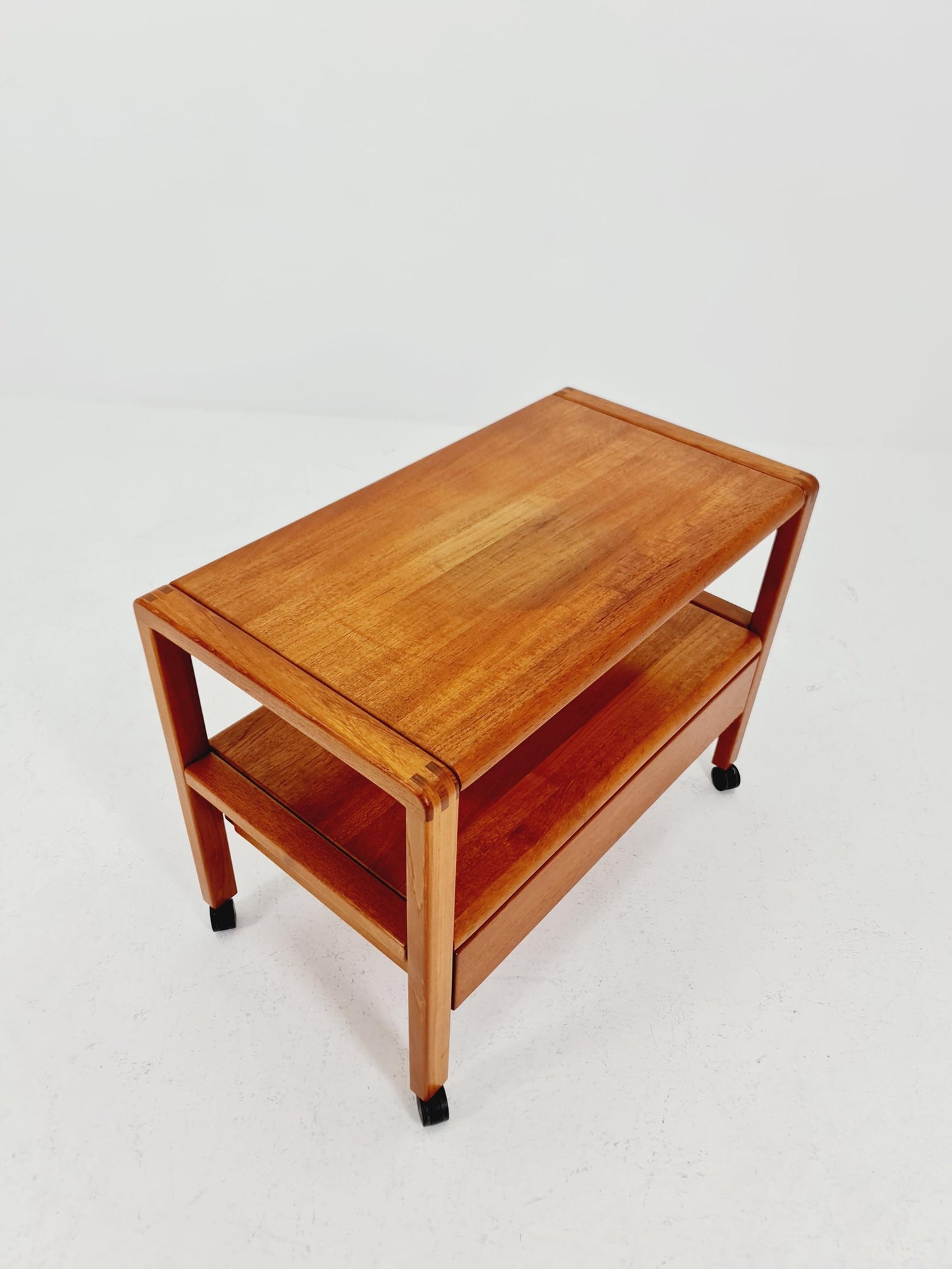 Vintage mid century danish trolley in solid teak/ bar cart By Salling Stolefabrik, 1960s