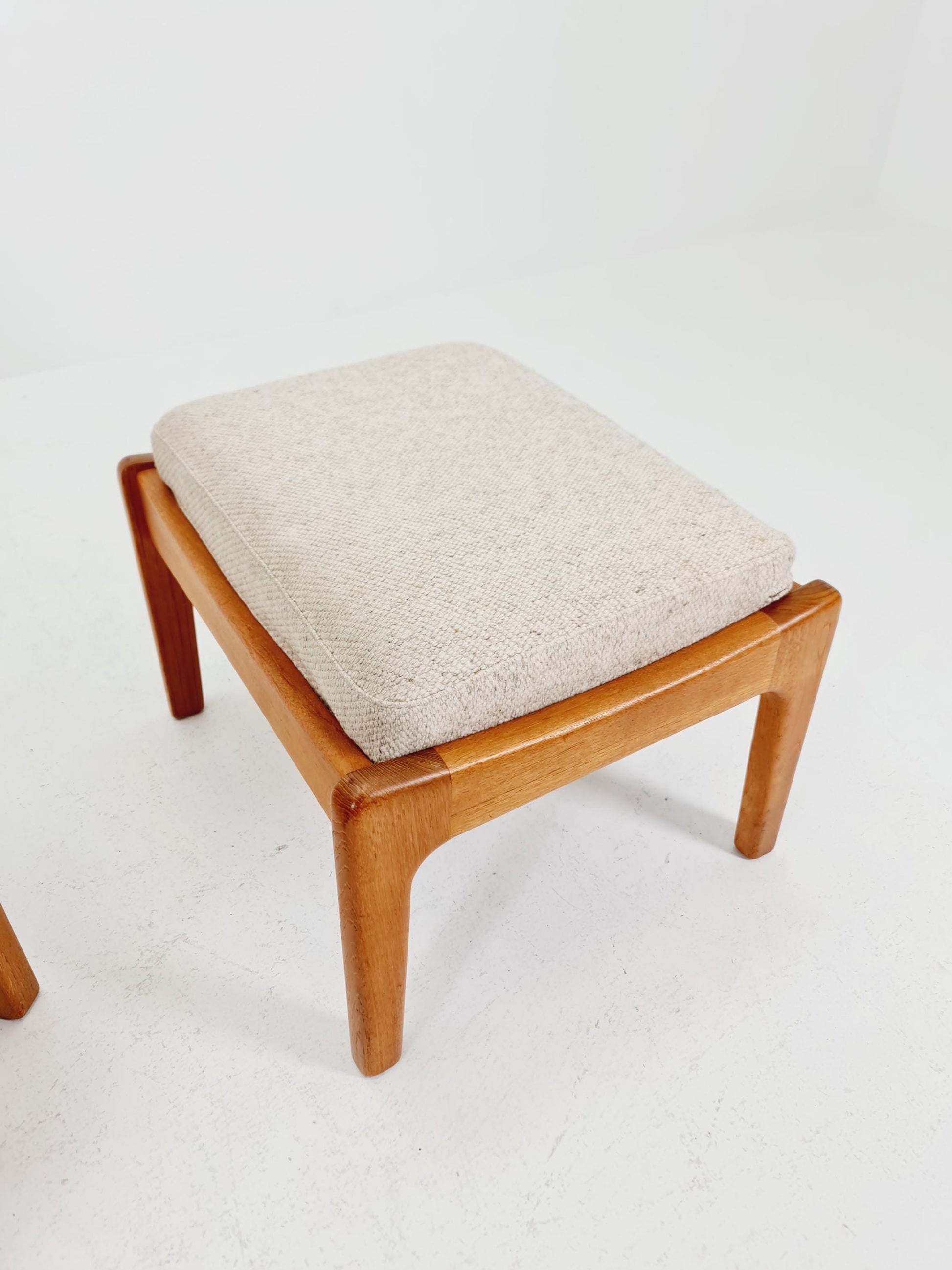 Mid-century Rare Danish Solid teak lounge chair with ottoman by Jens-Juul Christensen For JK Denmark 1960s
