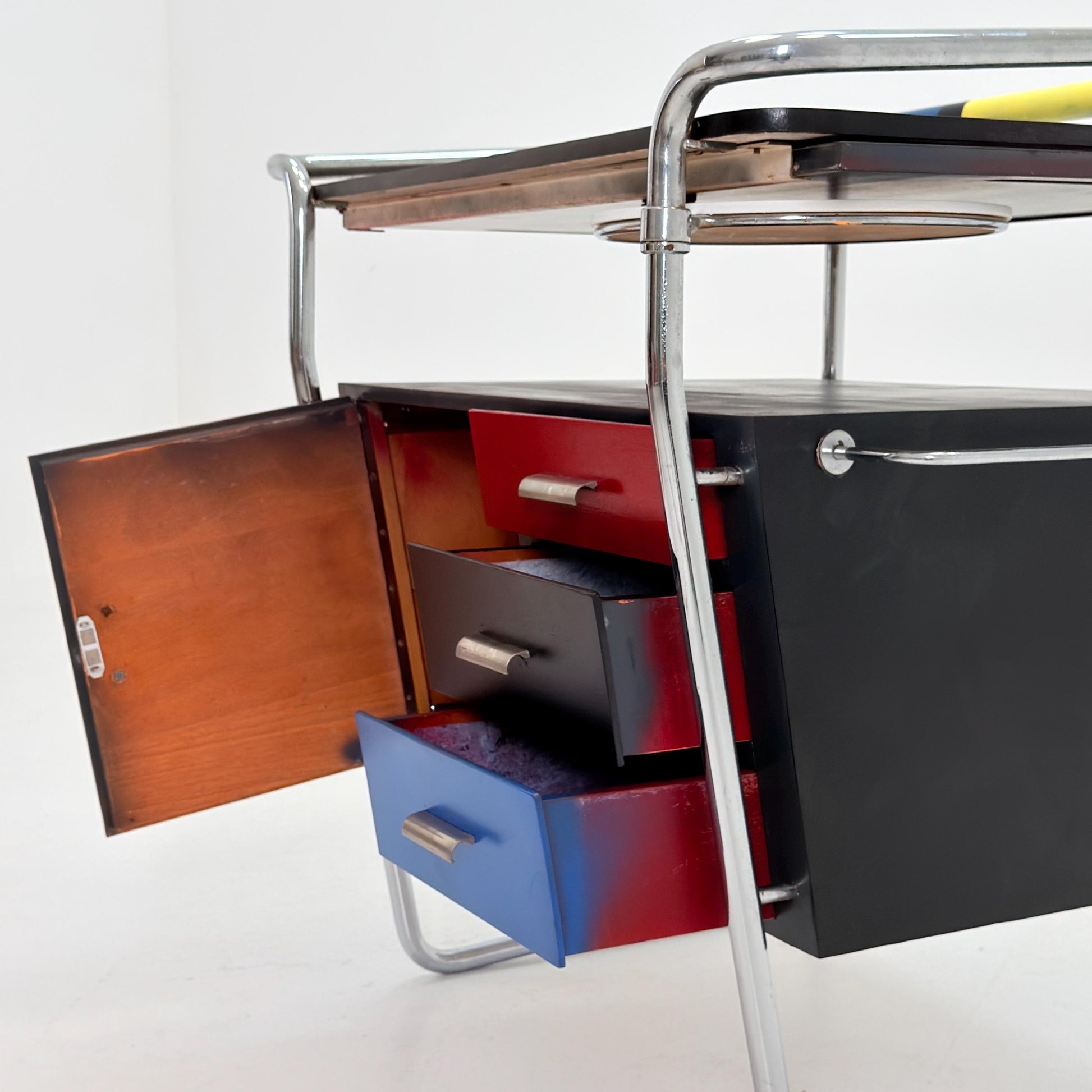 Mid century Rare Bauhaus Secretary Desk Germany 1980s