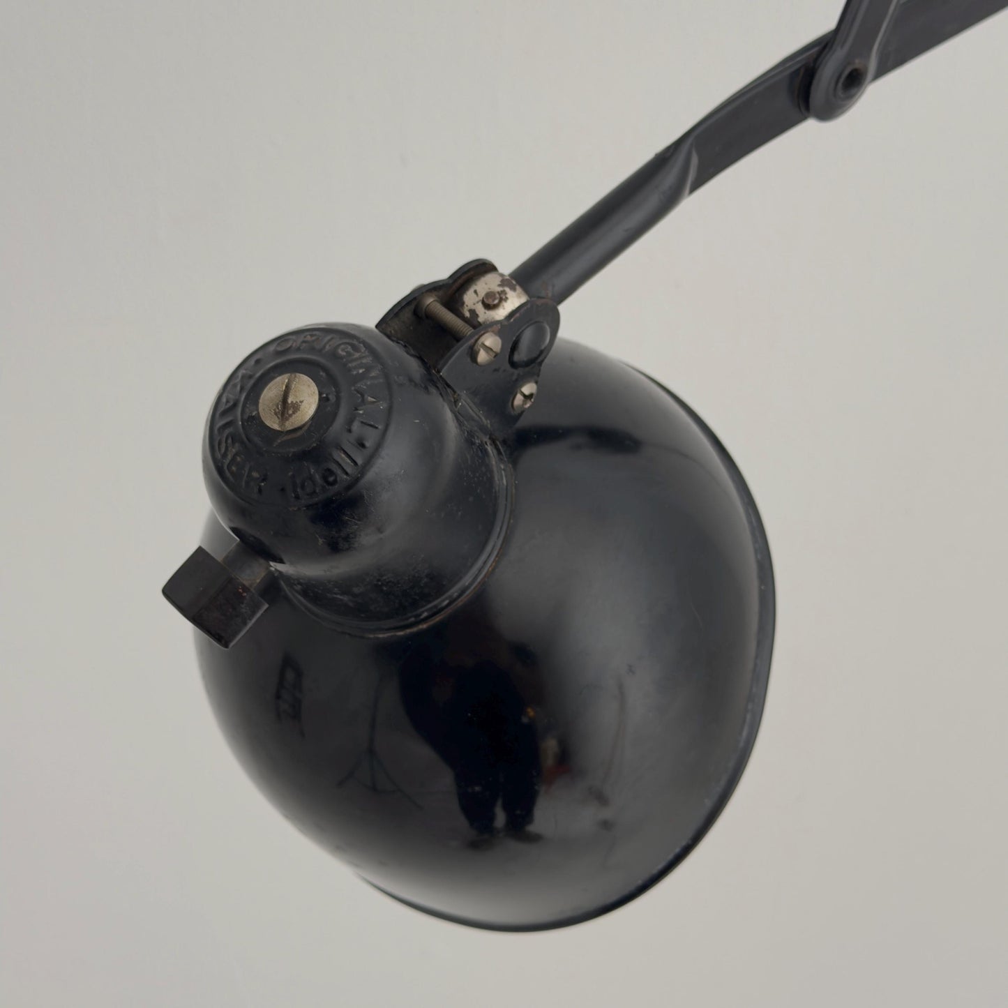 Original Kaiser Idell 6718 Scissor Wall Lamp by Christian Dell, 1930s Bauhaus Industrial Black Wall Light, Germany