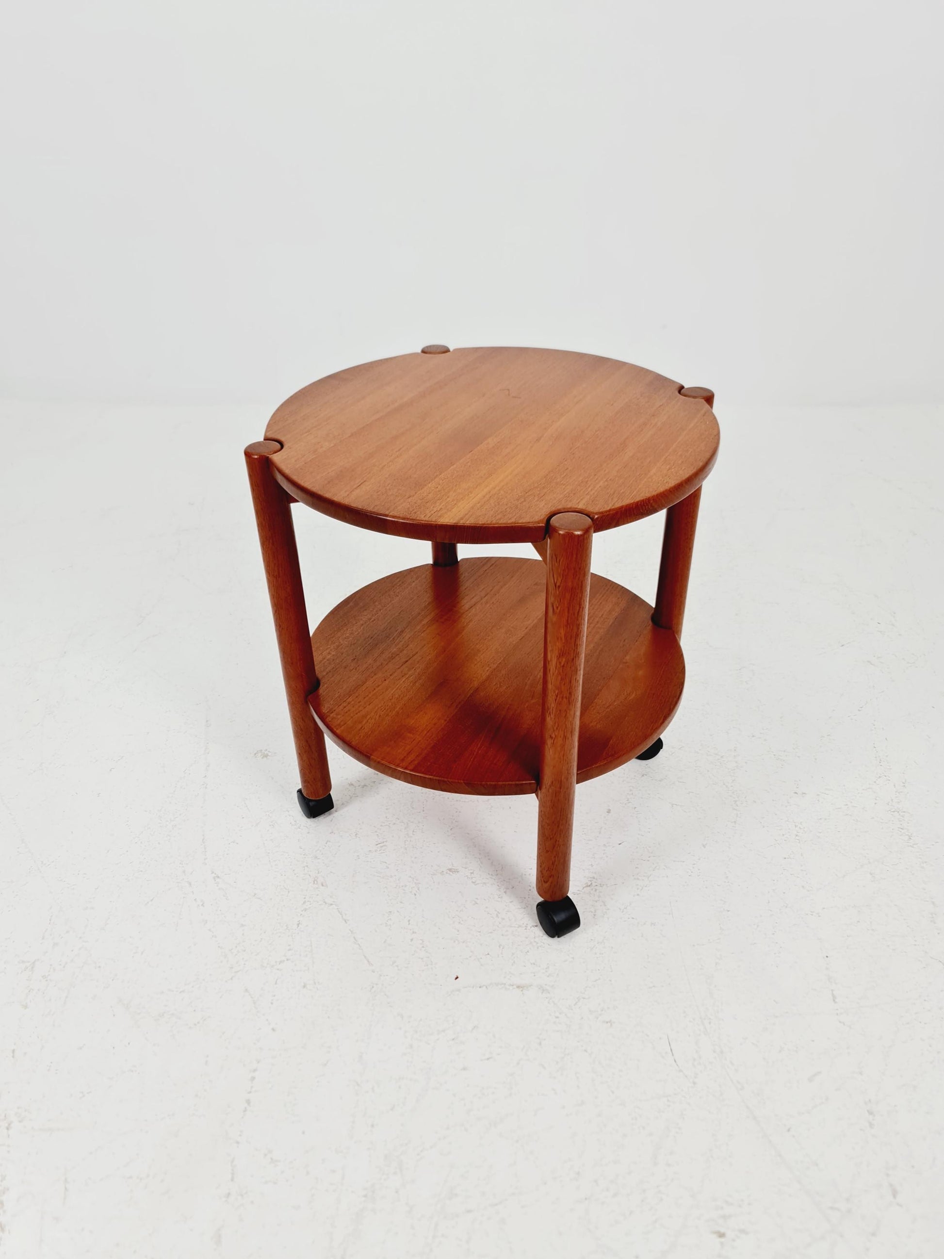 Vintage danish mid century trolley bar cart in solid teak By Saling Stolfabrik Möbler, 1960s