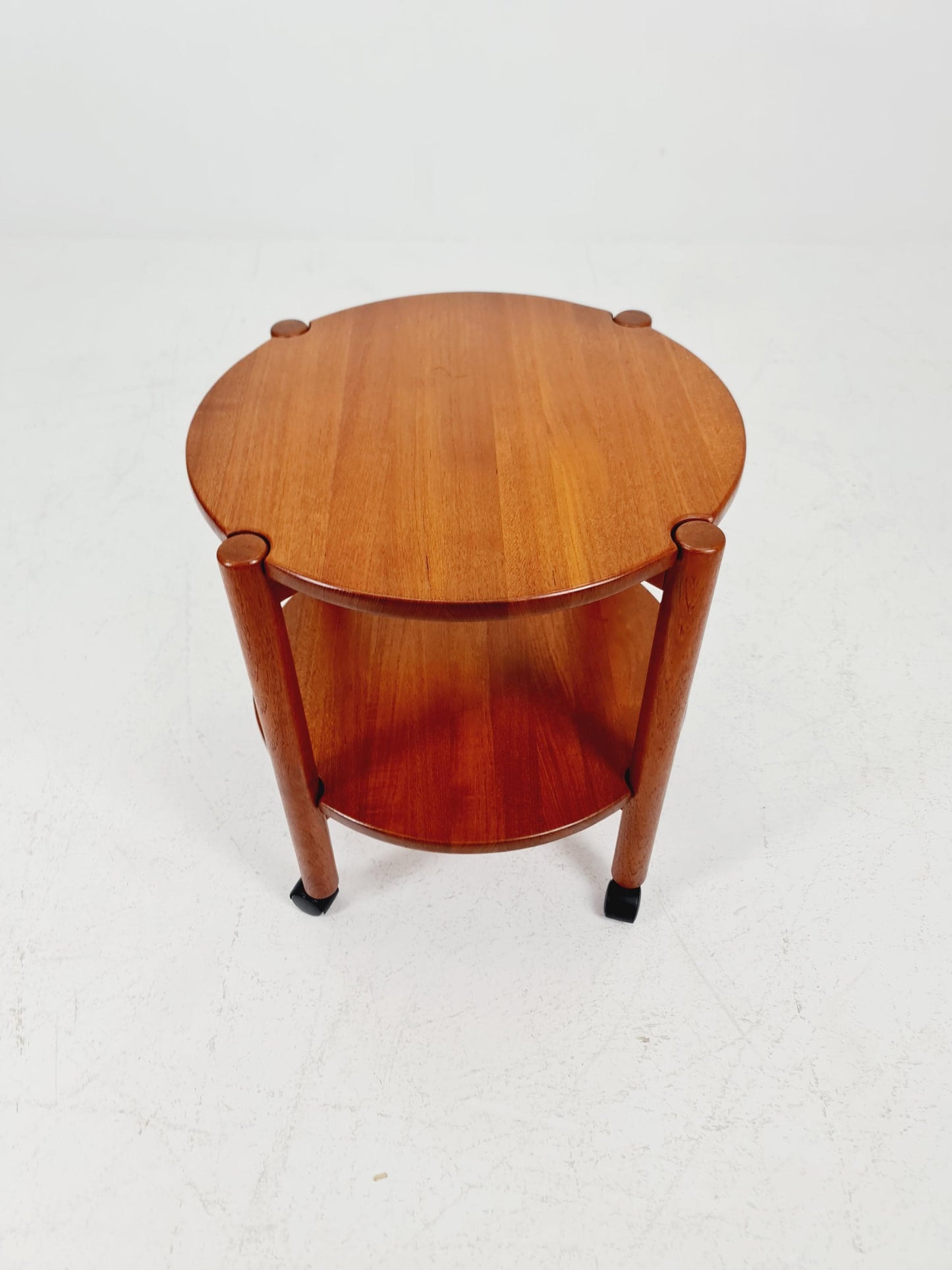 Vintage danish mid century trolley bar cart in solid teak By Saling Stolfabrik Möbler, 1960s