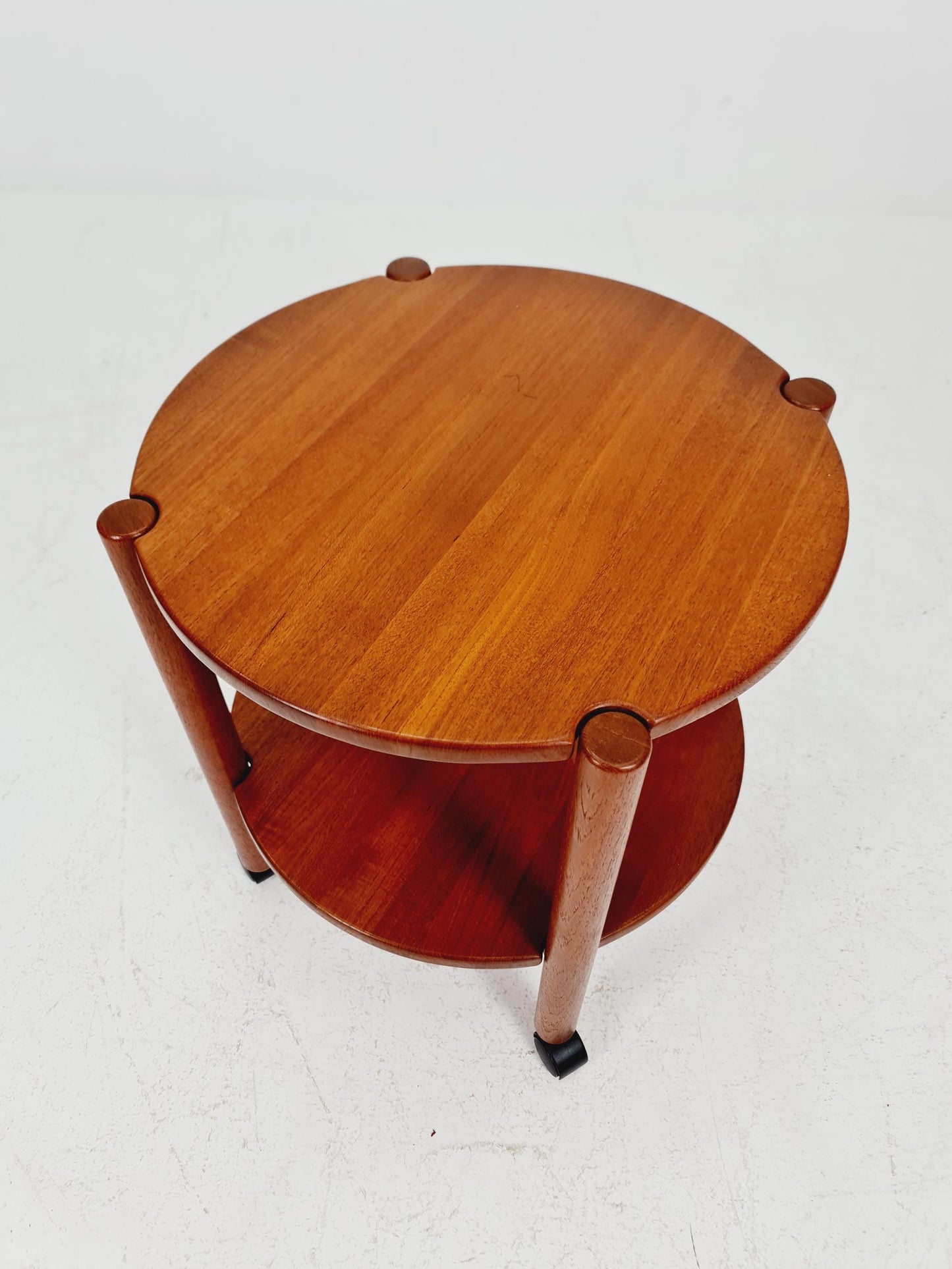 Vintage danish mid century trolley bar cart in solid teak By Saling Stolfabrik Möbler, 1960s