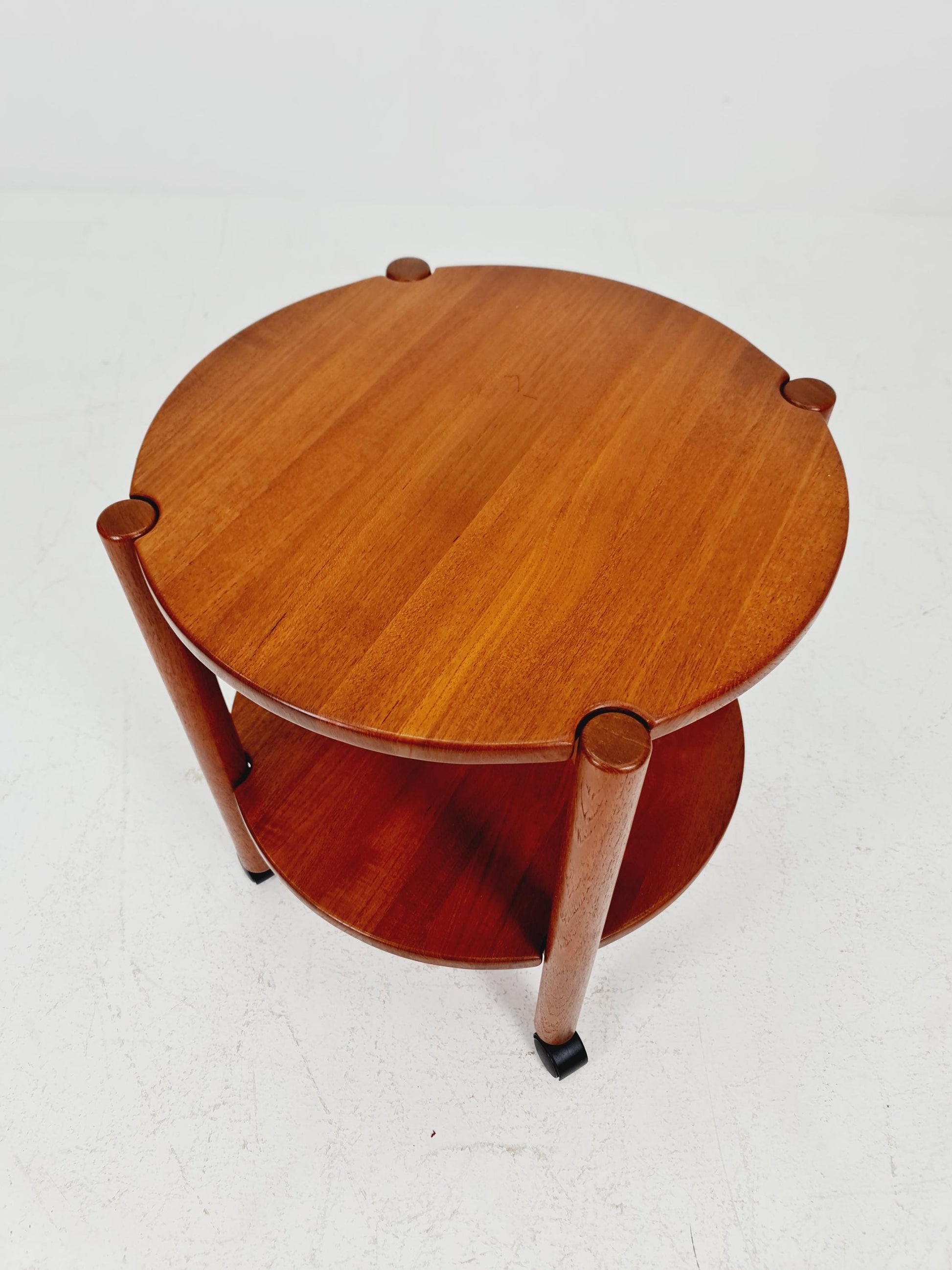 Vintage danish mid century trolley bar cart in solid teak By Saling Stolfabrik Möbler, 1960s