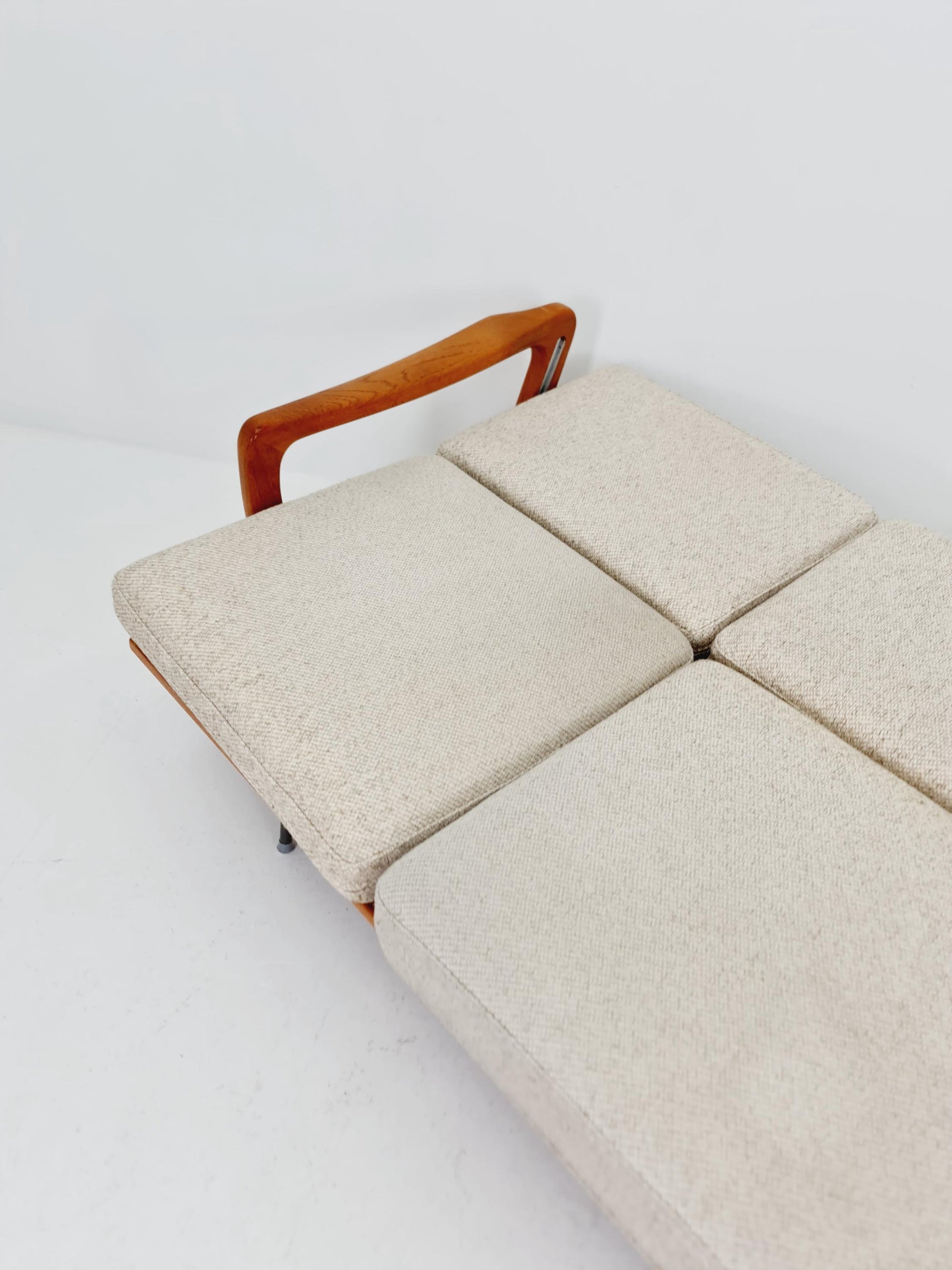 Mid-century Rare Danish teak lounge sofa/ Easy sofa /daybed BY Juul christiansen for JK Denmark , 1960s