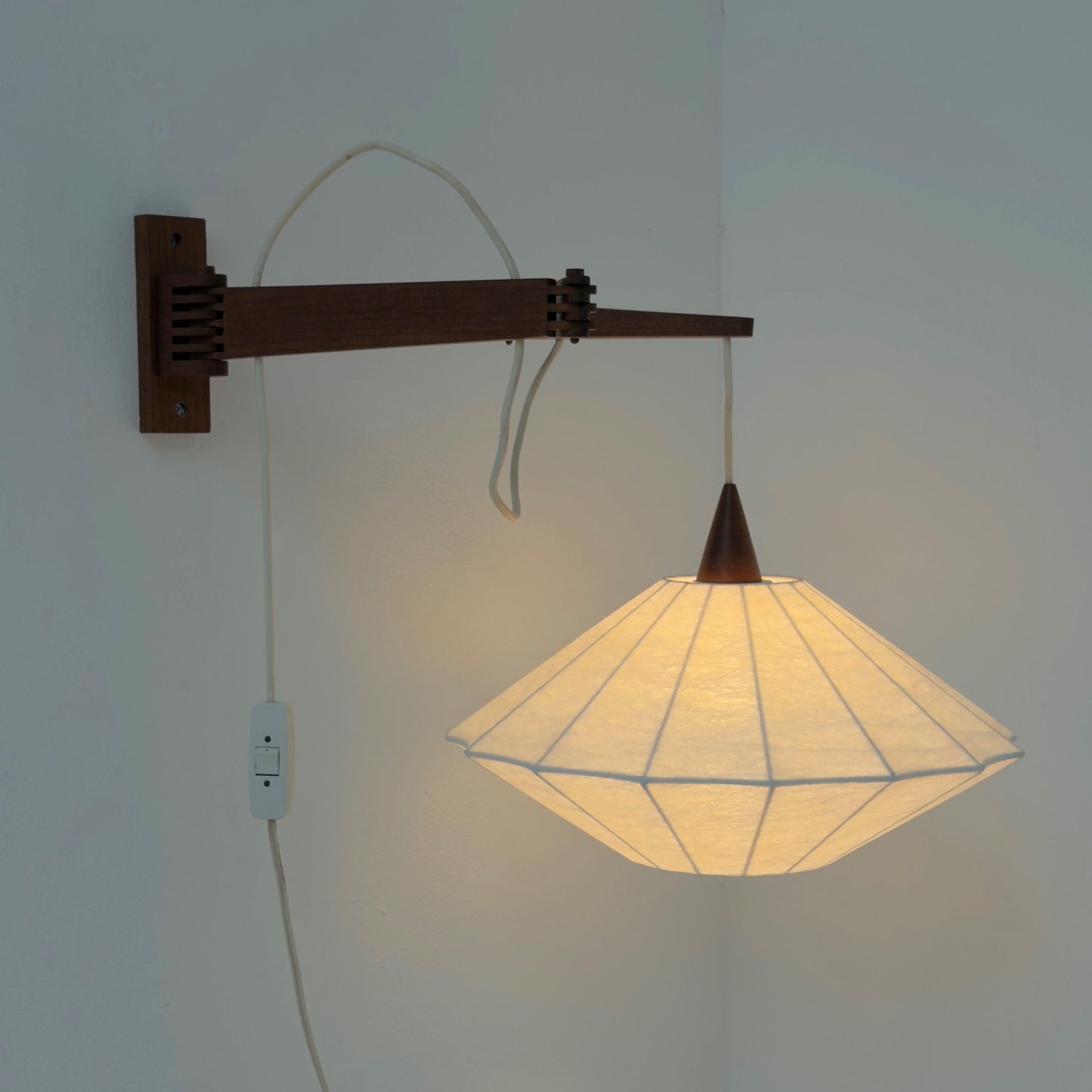 Rare Mid Century Modern Cocoon Wall Lamp Germany 1960s