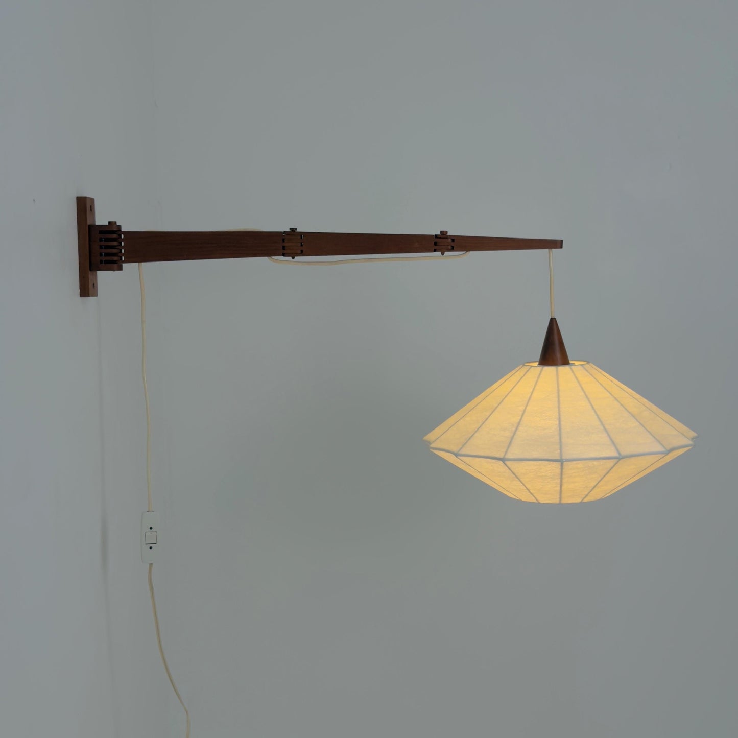 Rare Mid Century Modern Cocoon Wall Lamp Germany 1960s