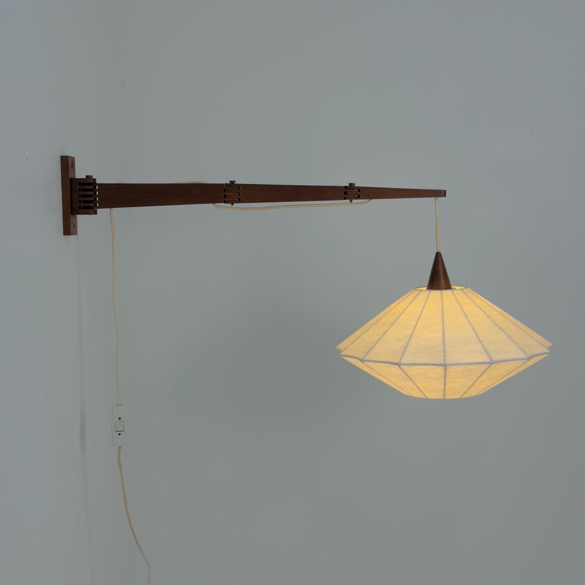 Rare Mid Century Modern Cocoon Wall Lamp Germany 1960s