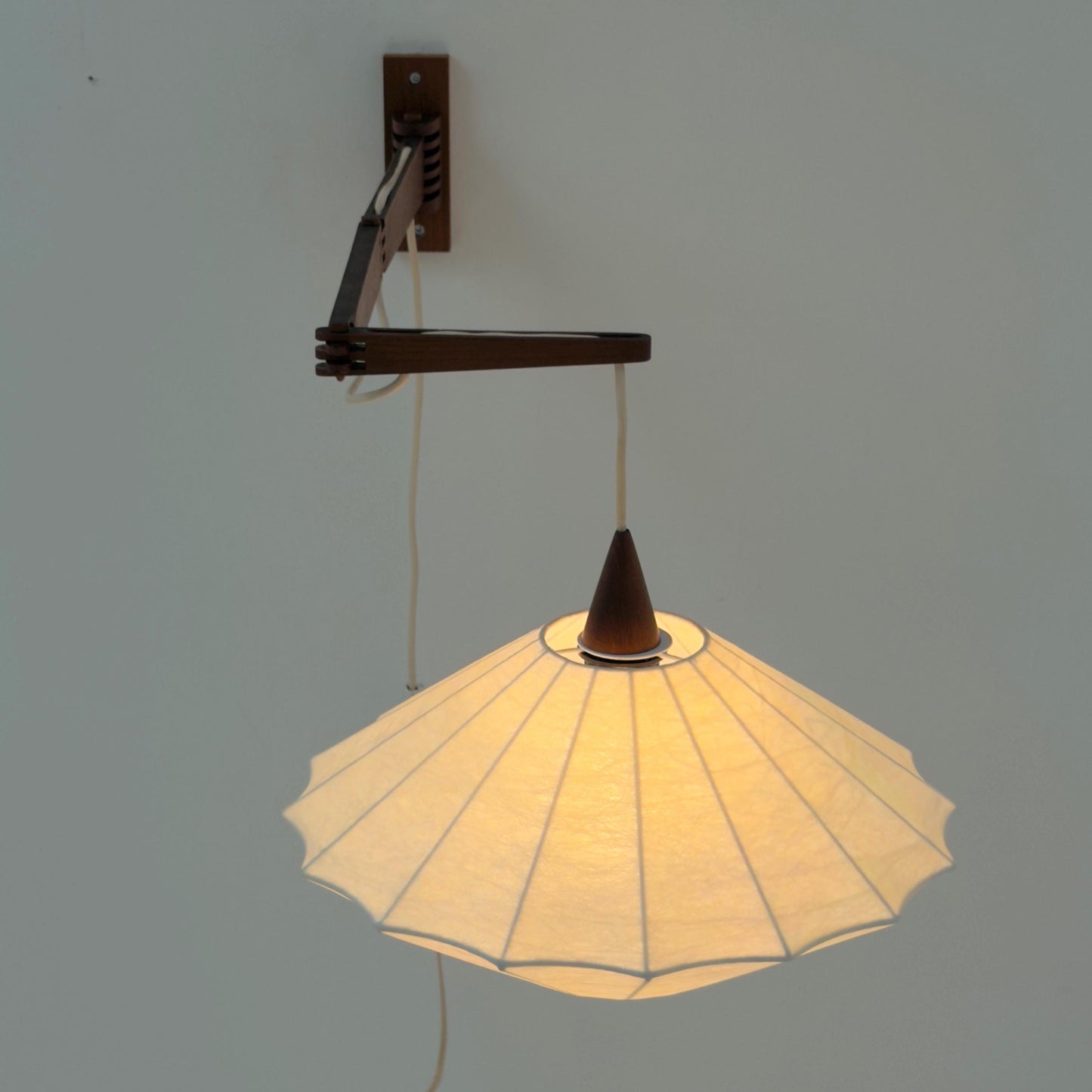 Rare Mid Century Modern Cocoon Wall Lamp Germany 1960s