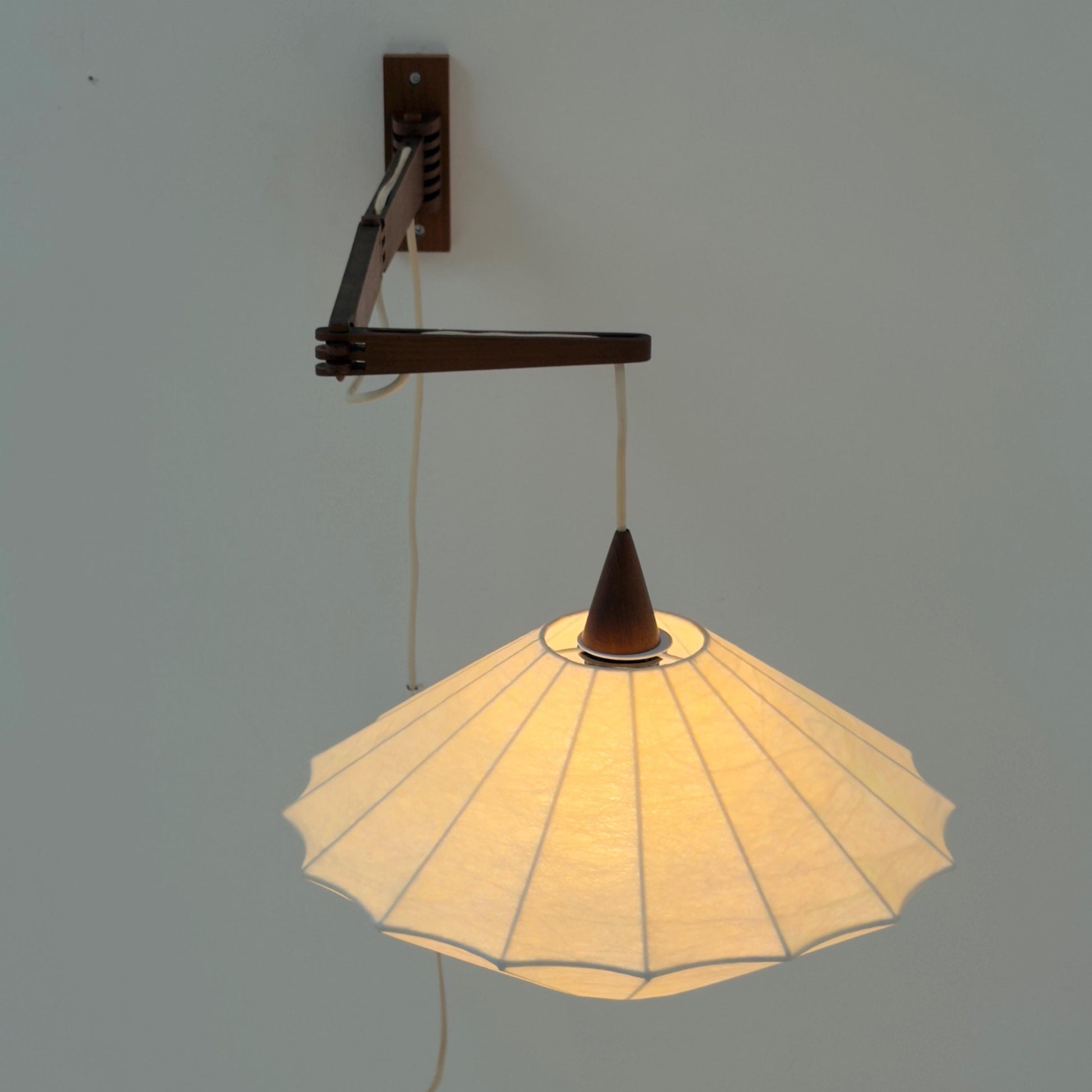 Rare Mid Century Modern Cocoon Wall Lamp Germany 1960s
