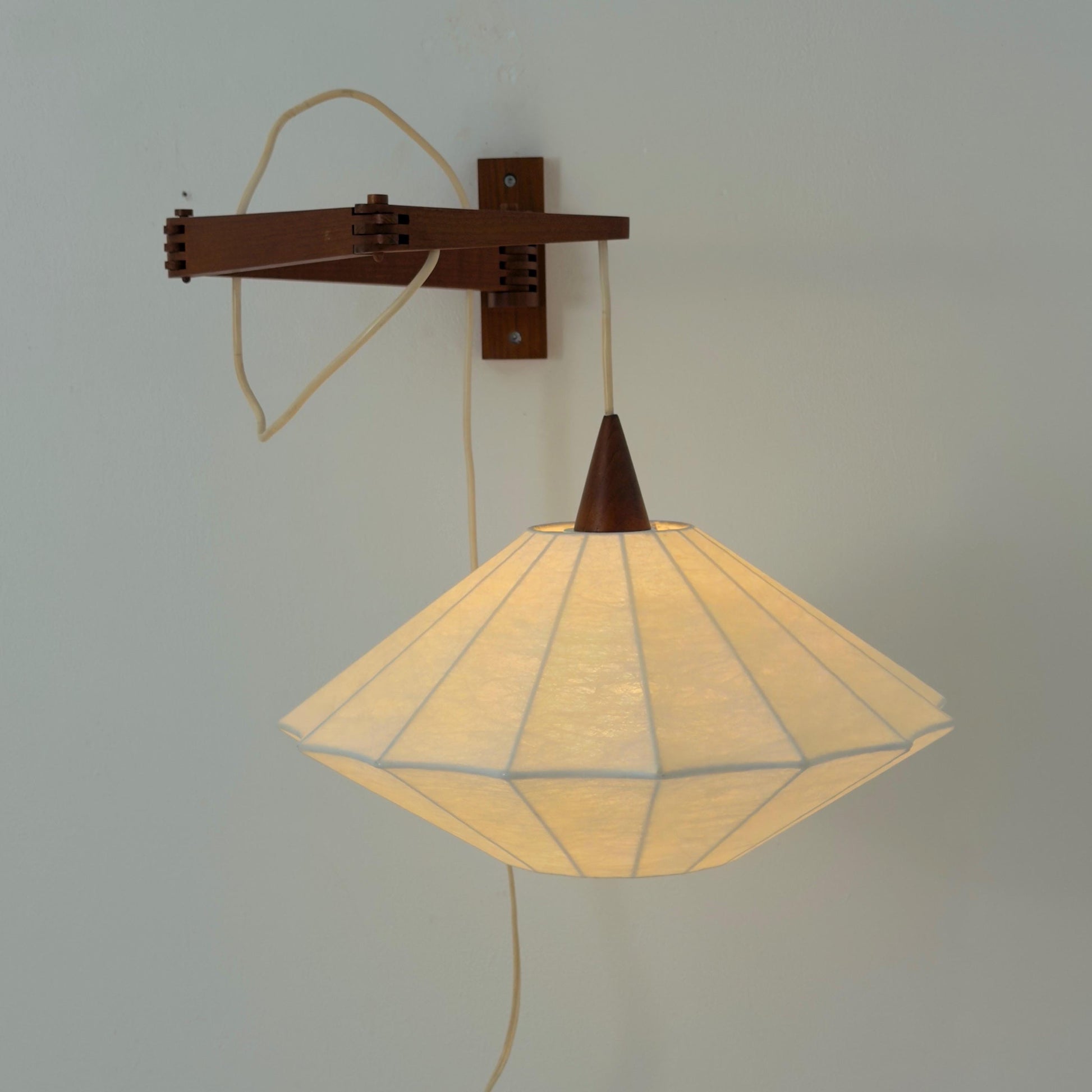 Rare Mid Century Modern Cocoon Wall Lamp Germany 1960s