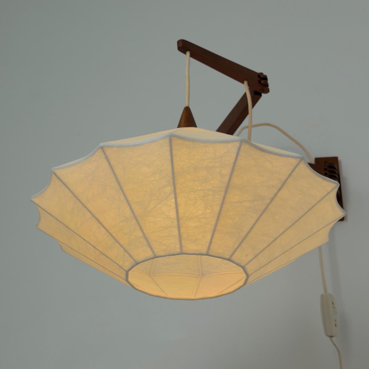 Rare Mid Century Modern Cocoon Wall Lamp Germany 1960s