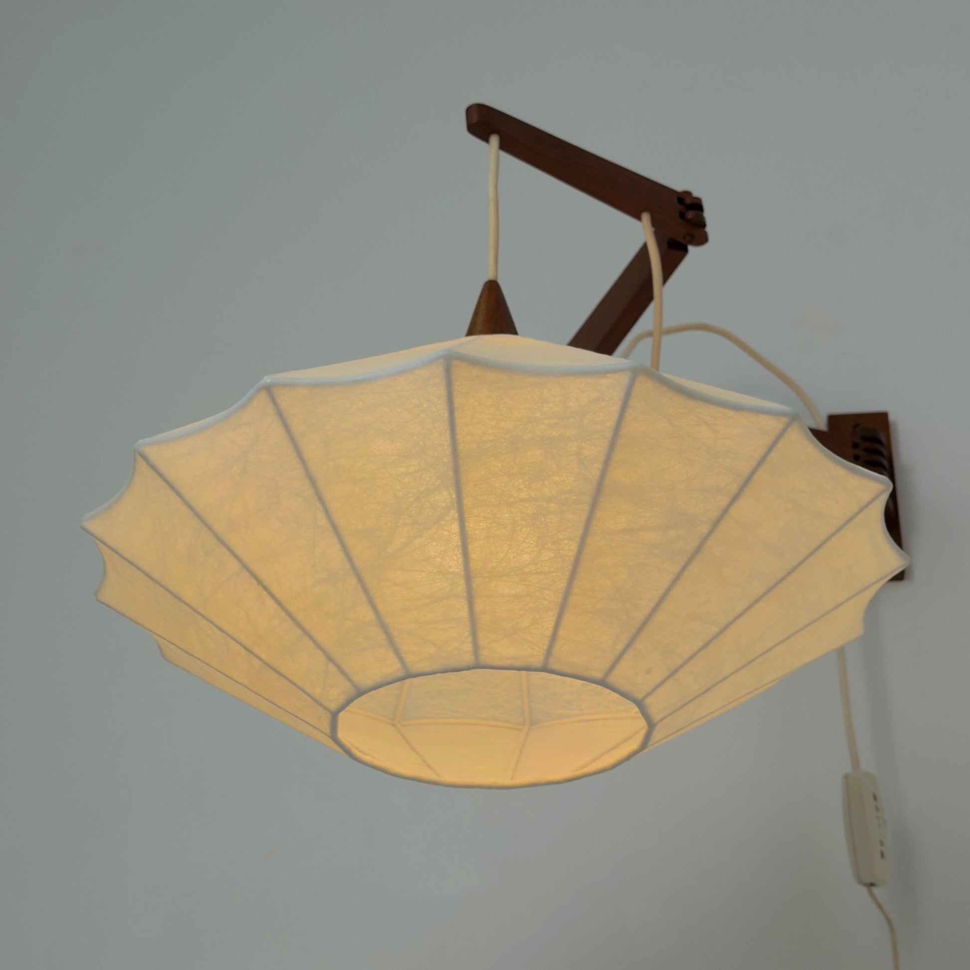 Rare Mid Century Modern Cocoon Wall Lamp Germany 1960s