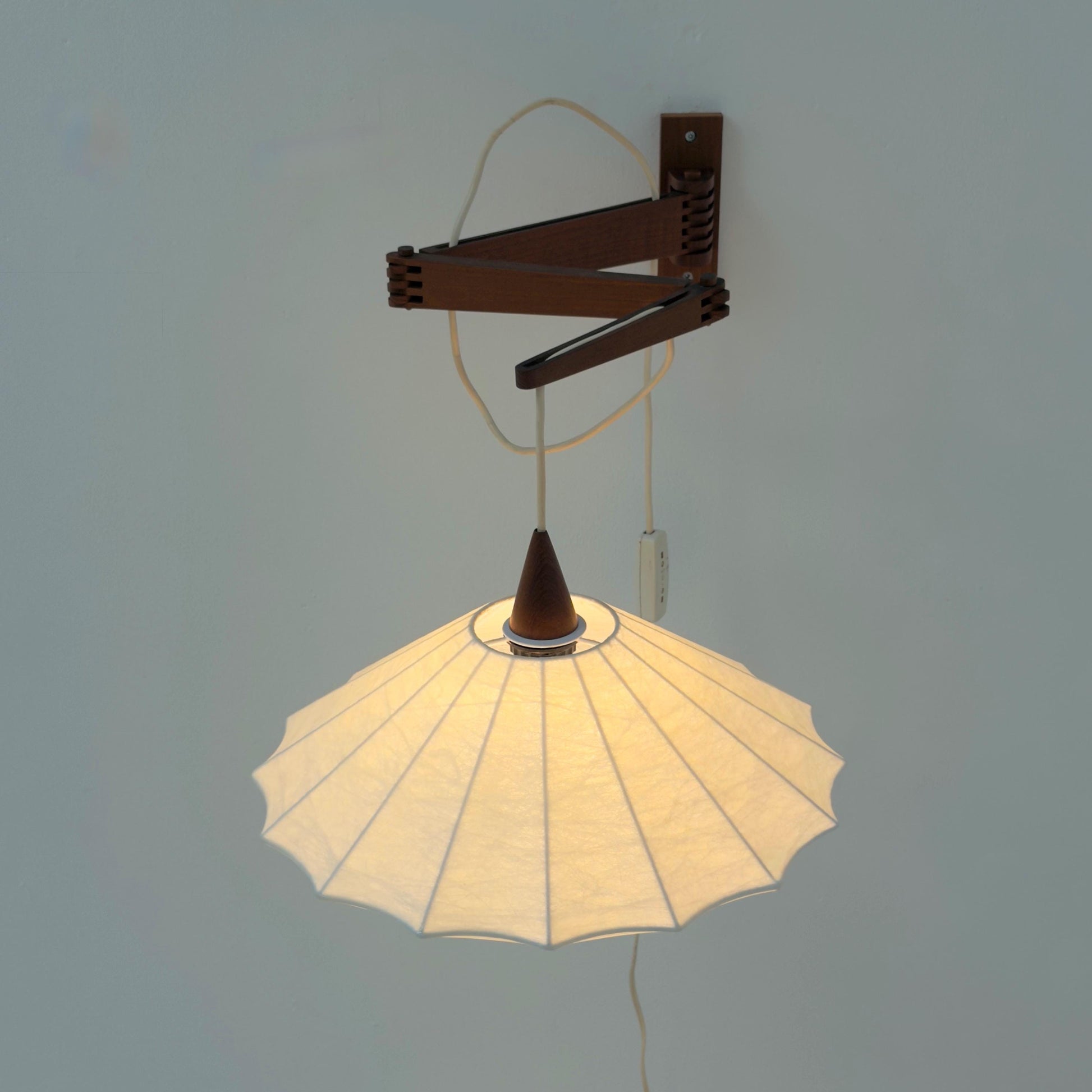 Rare Mid Century Modern Cocoon Wall Lamp Germany 1960s
