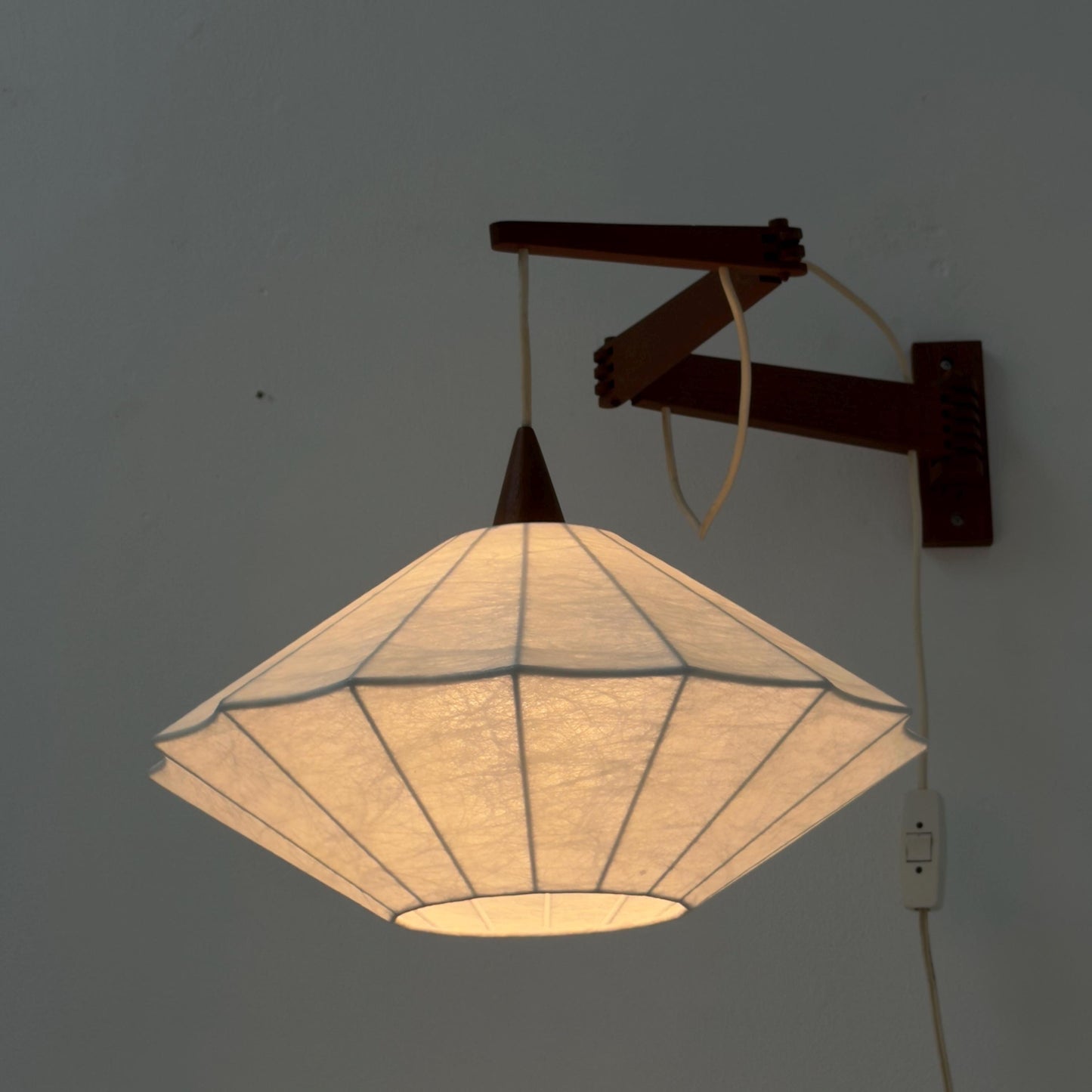 Rare Mid Century Modern Cocoon Wall Lamp Germany 1960s