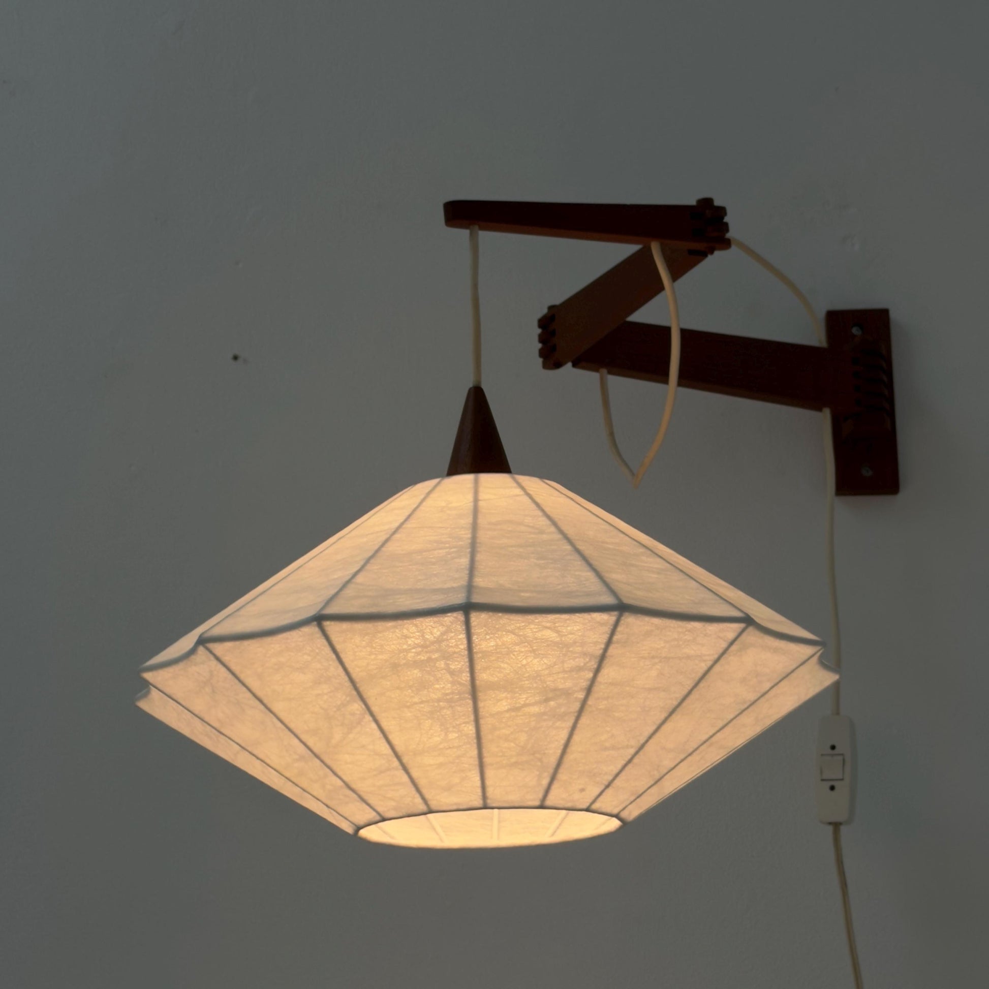 Rare Mid Century Modern Cocoon Wall Lamp Germany 1960s