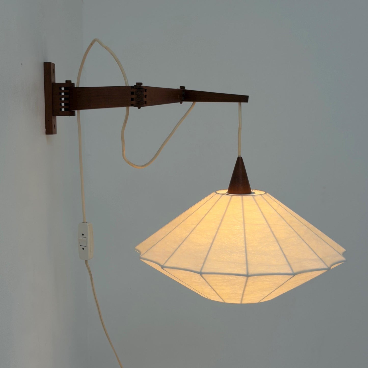 Rare Mid Century Modern Cocoon Wall Lamp Germany 1960s