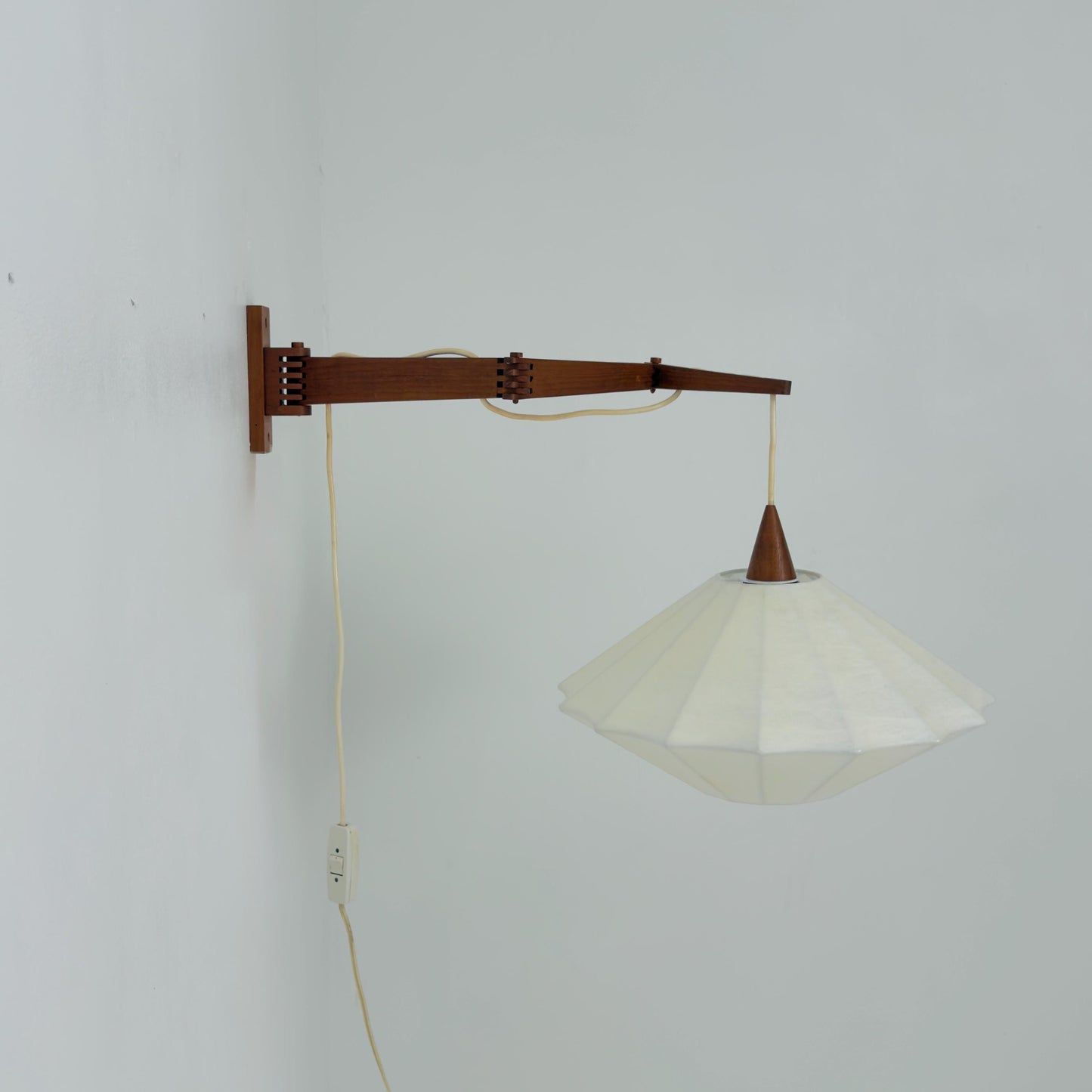 Rare Mid Century Modern Cocoon Wall Lamp Germany 1960s