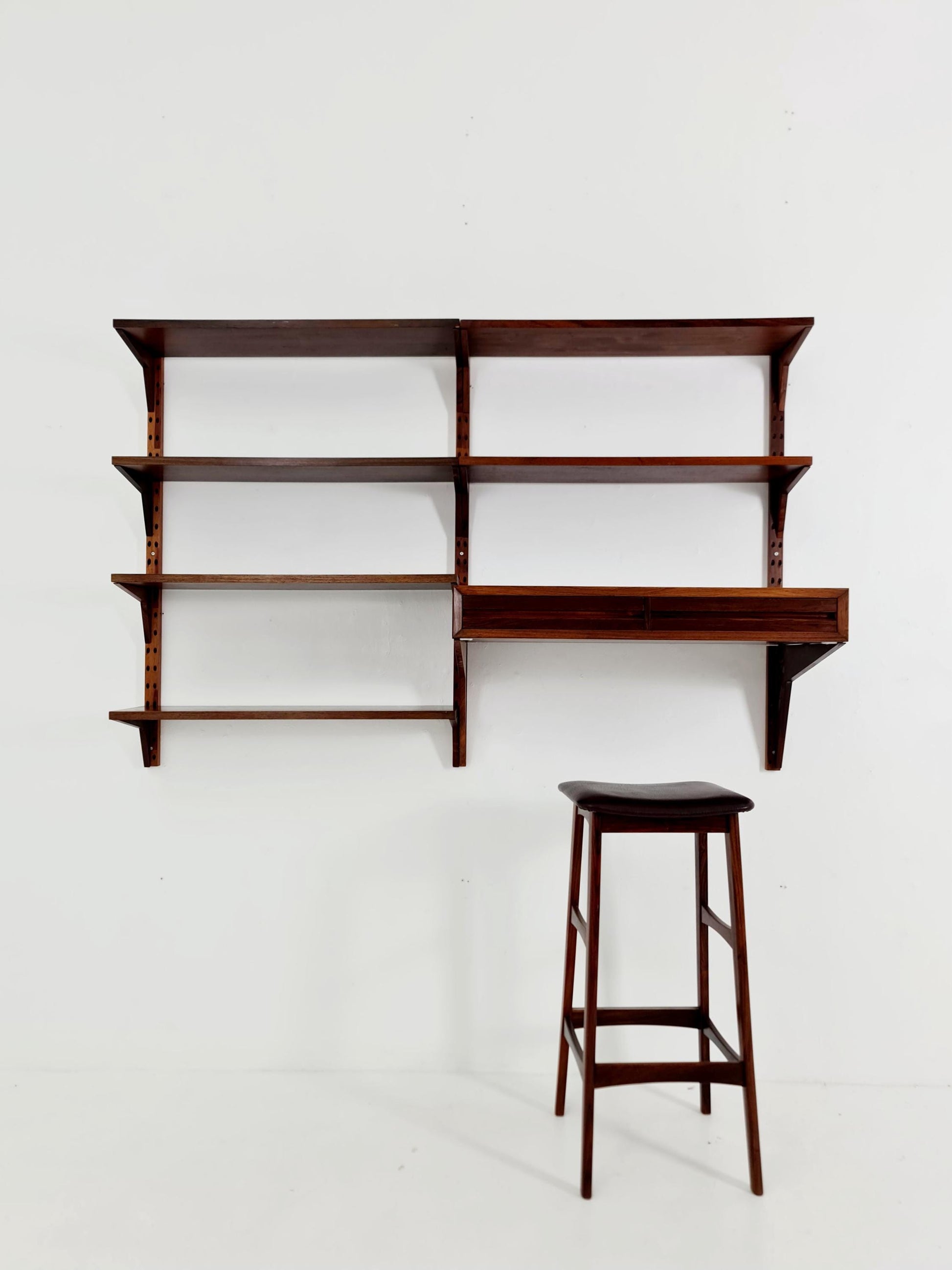 Midcentury Danish Rosewood Shelving Unit With Desk , by Poul Cadovius, 1960s
