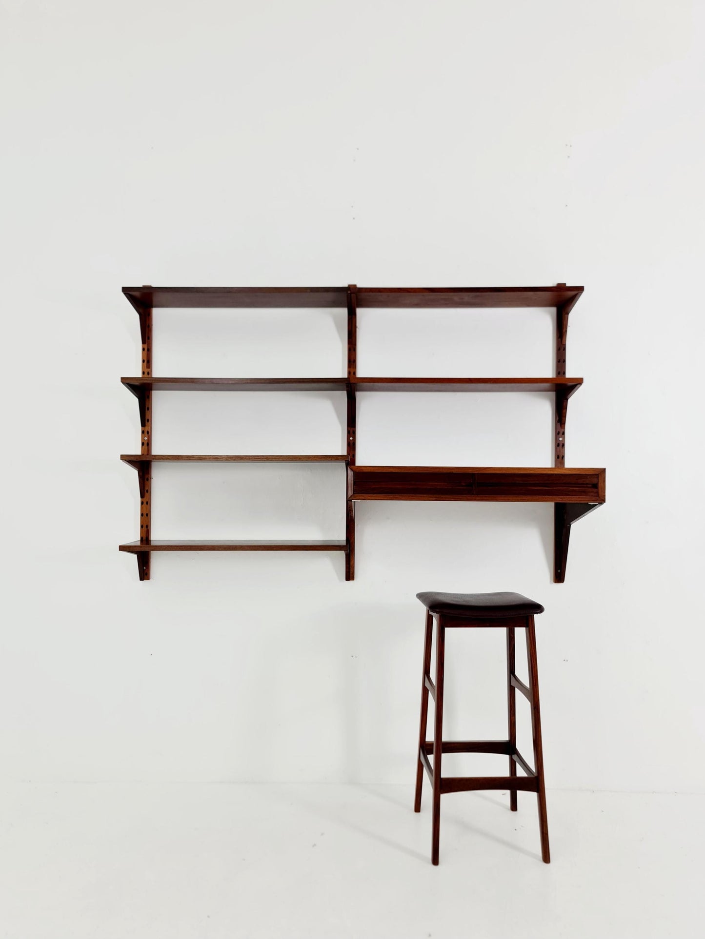Midcentury Danish Rosewood Shelving Unit With Desk , by Poul Cadovius, 1960s