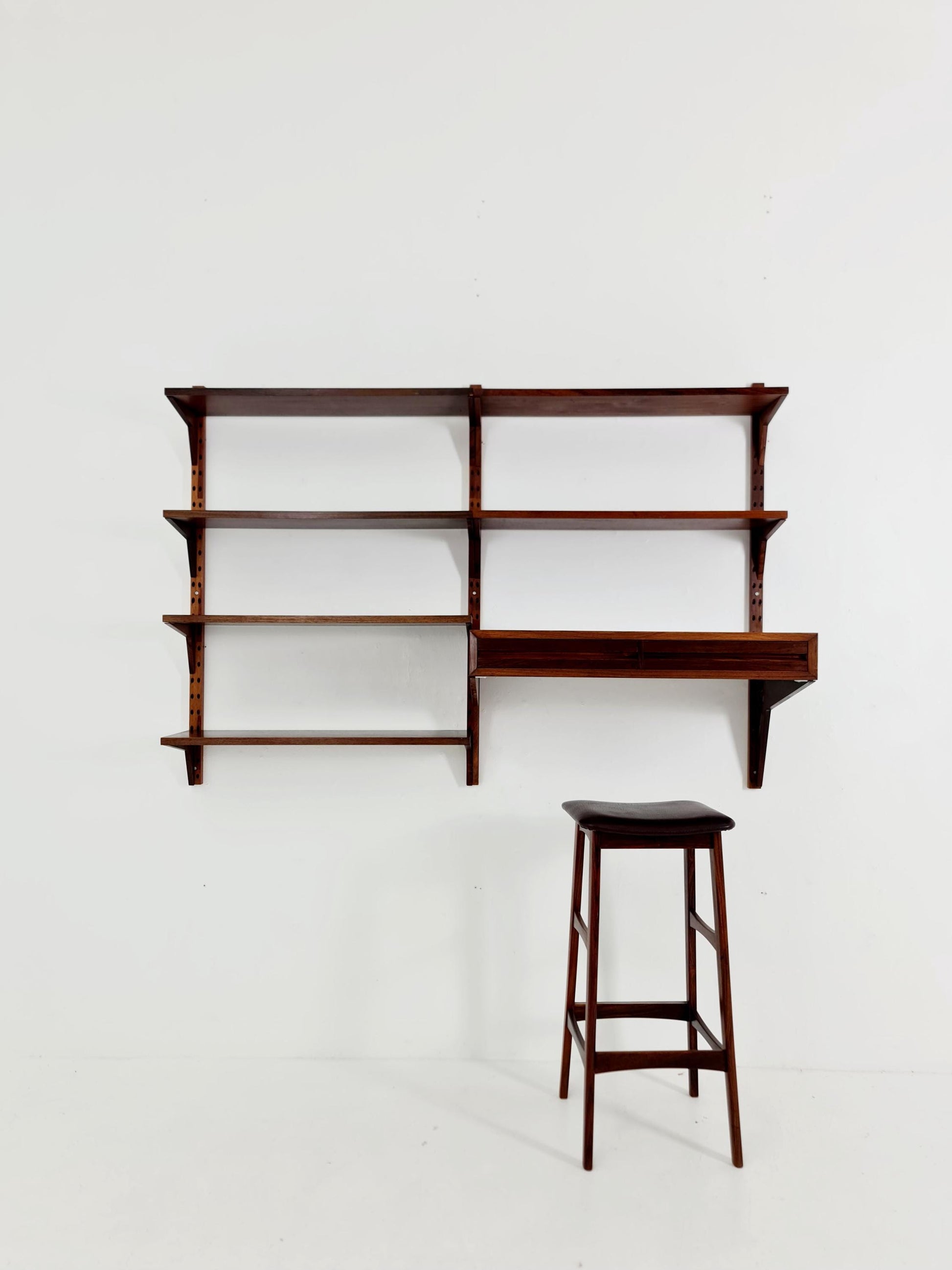 Midcentury Danish Rosewood Shelving Unit With Desk , by Poul Cadovius, 1960s