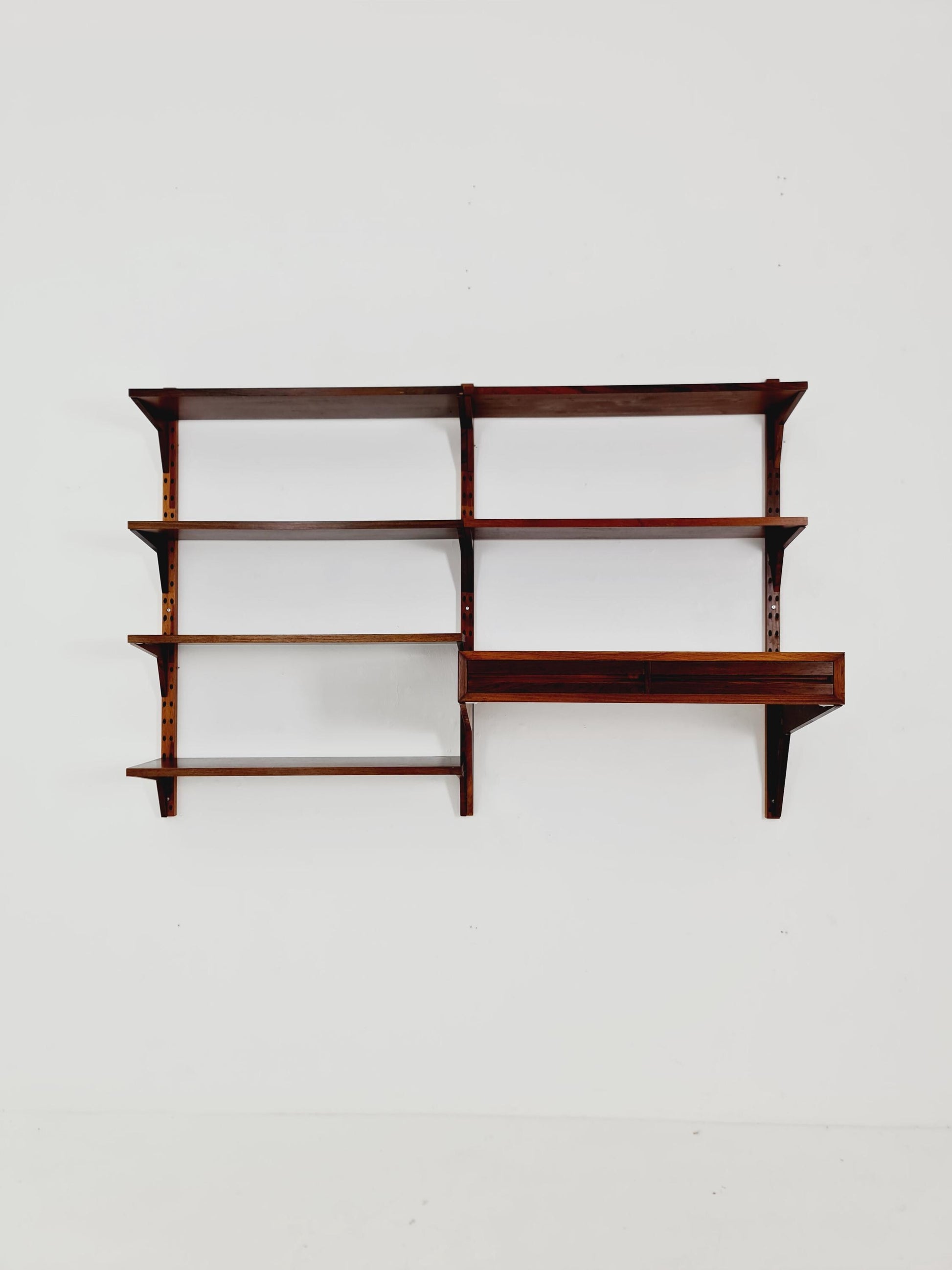 Midcentury Danish Rosewood Shelving Unit With Desk , by Poul Cadovius, 1960s