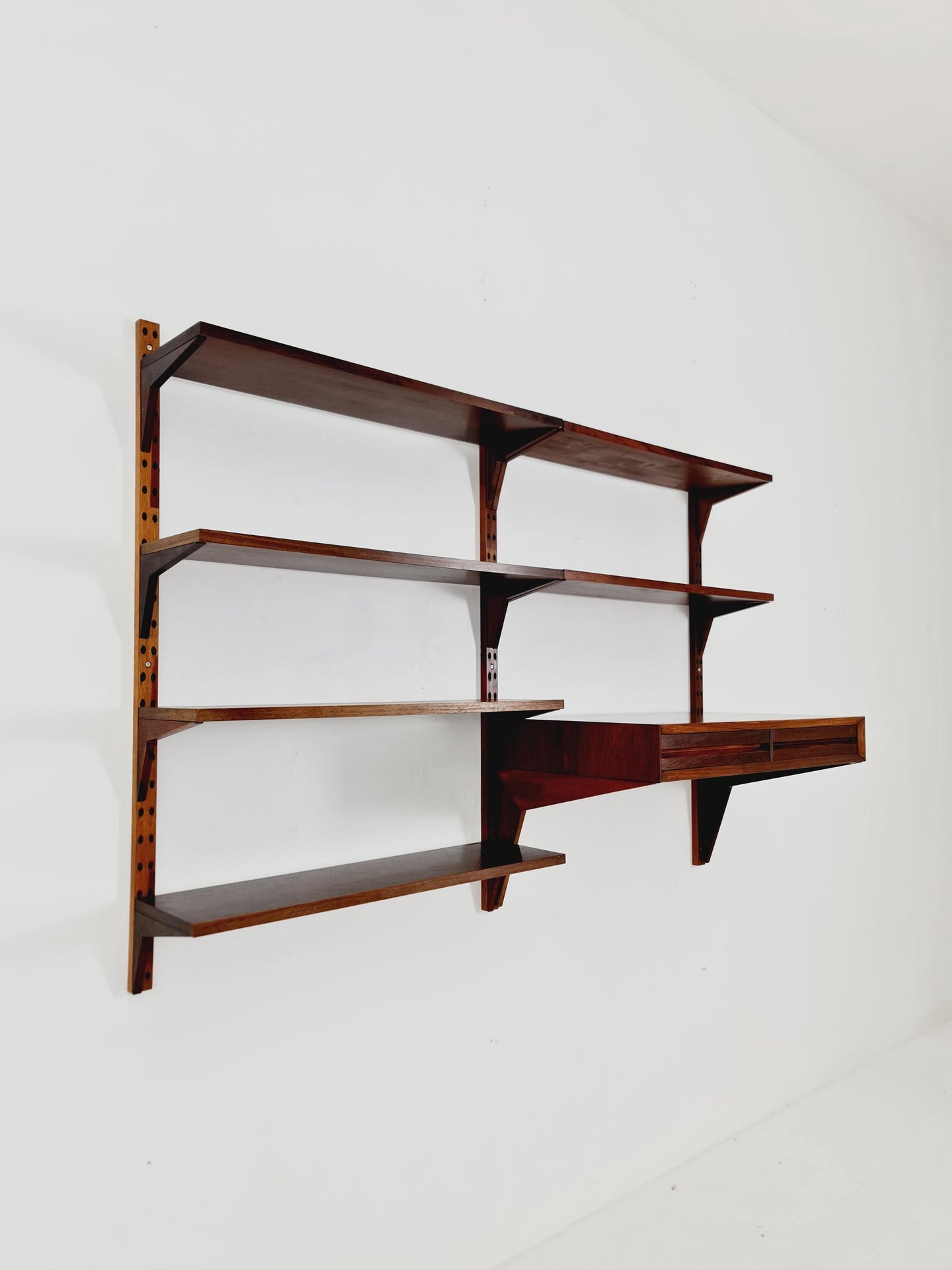 Midcentury Danish Rosewood Shelving Unit With Desk , by Poul Cadovius, 1960s