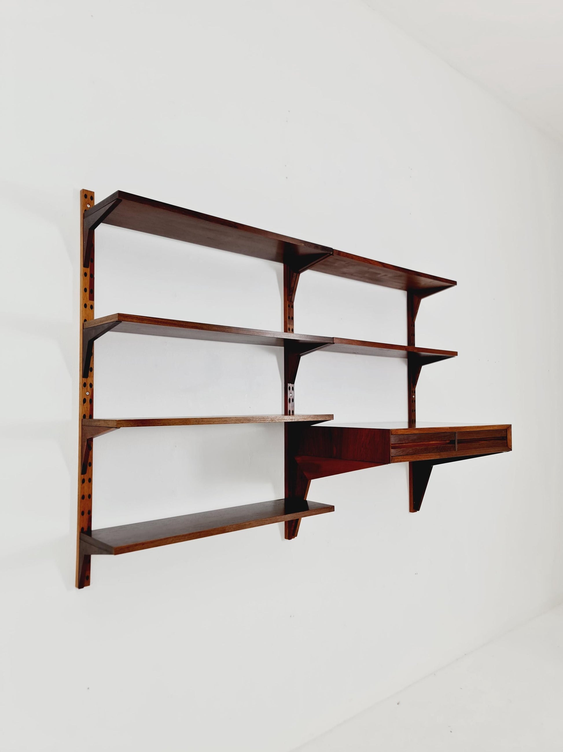 Midcentury Danish Rosewood Shelving Unit With Desk , by Poul Cadovius, 1960s