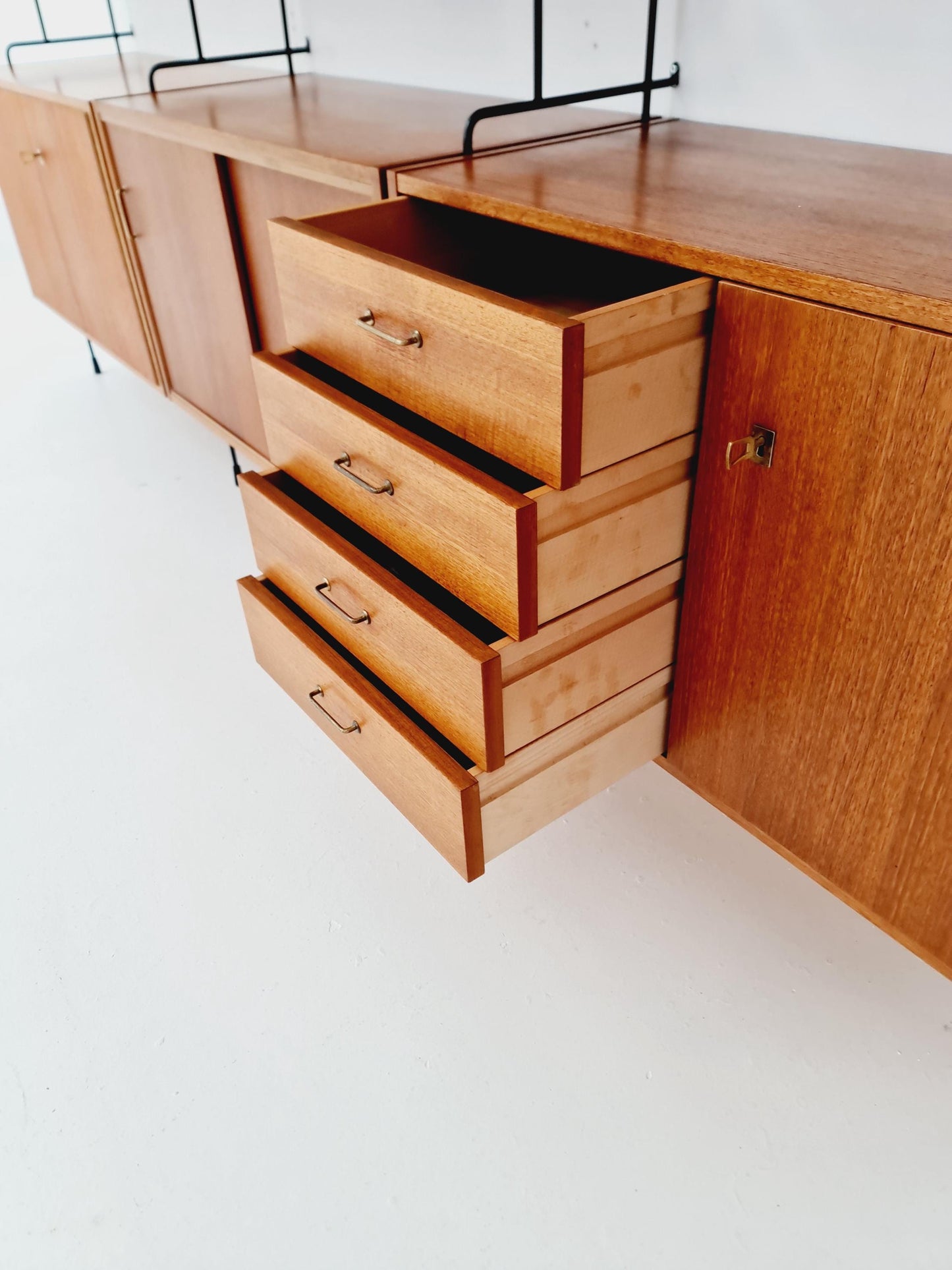 Mid century Teak shelving unit by Hilker for Omnia, Germany 1960s