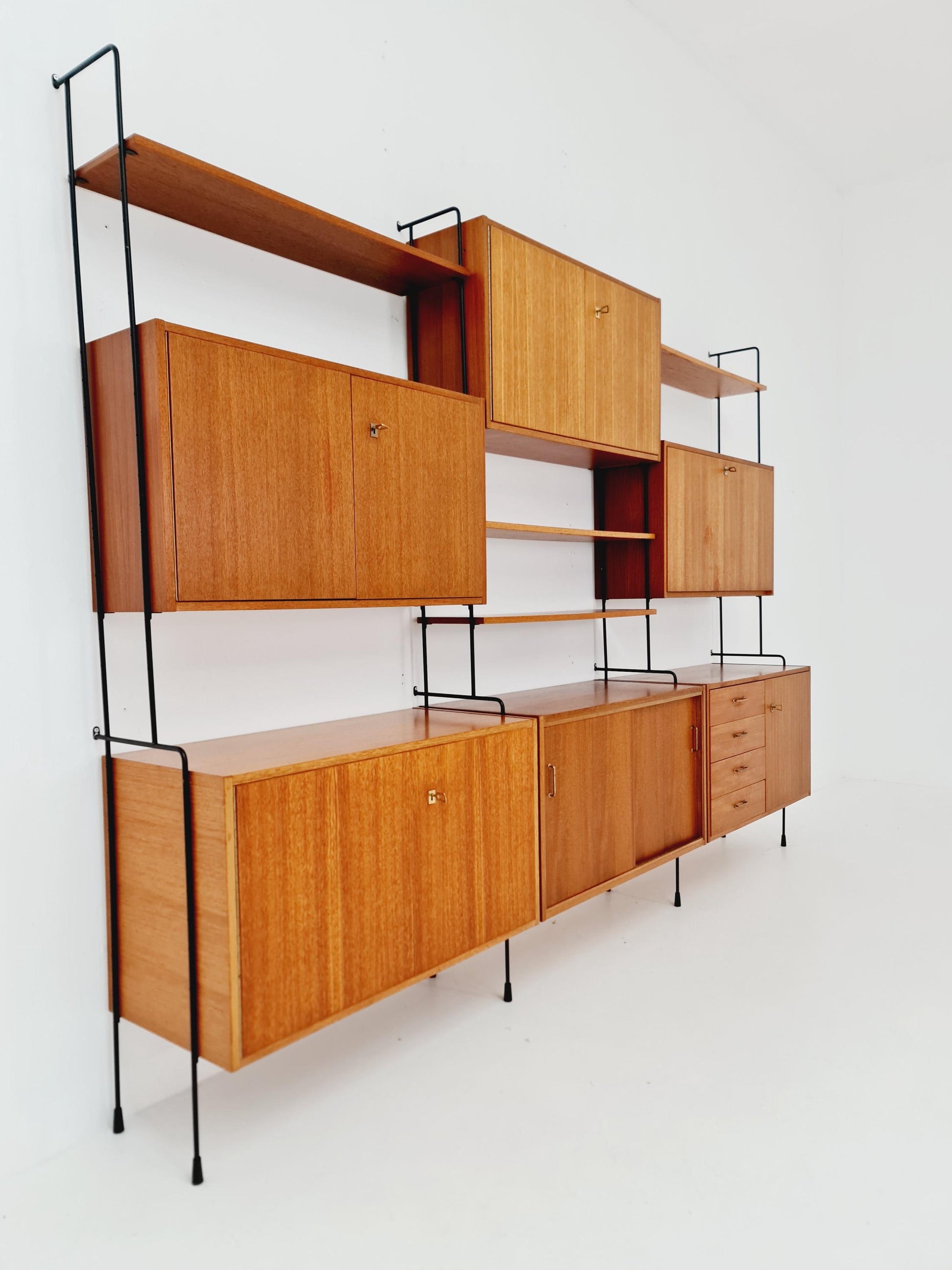 Mid century Teak shelving unit by Hilker for Omnia, Germany 1960s