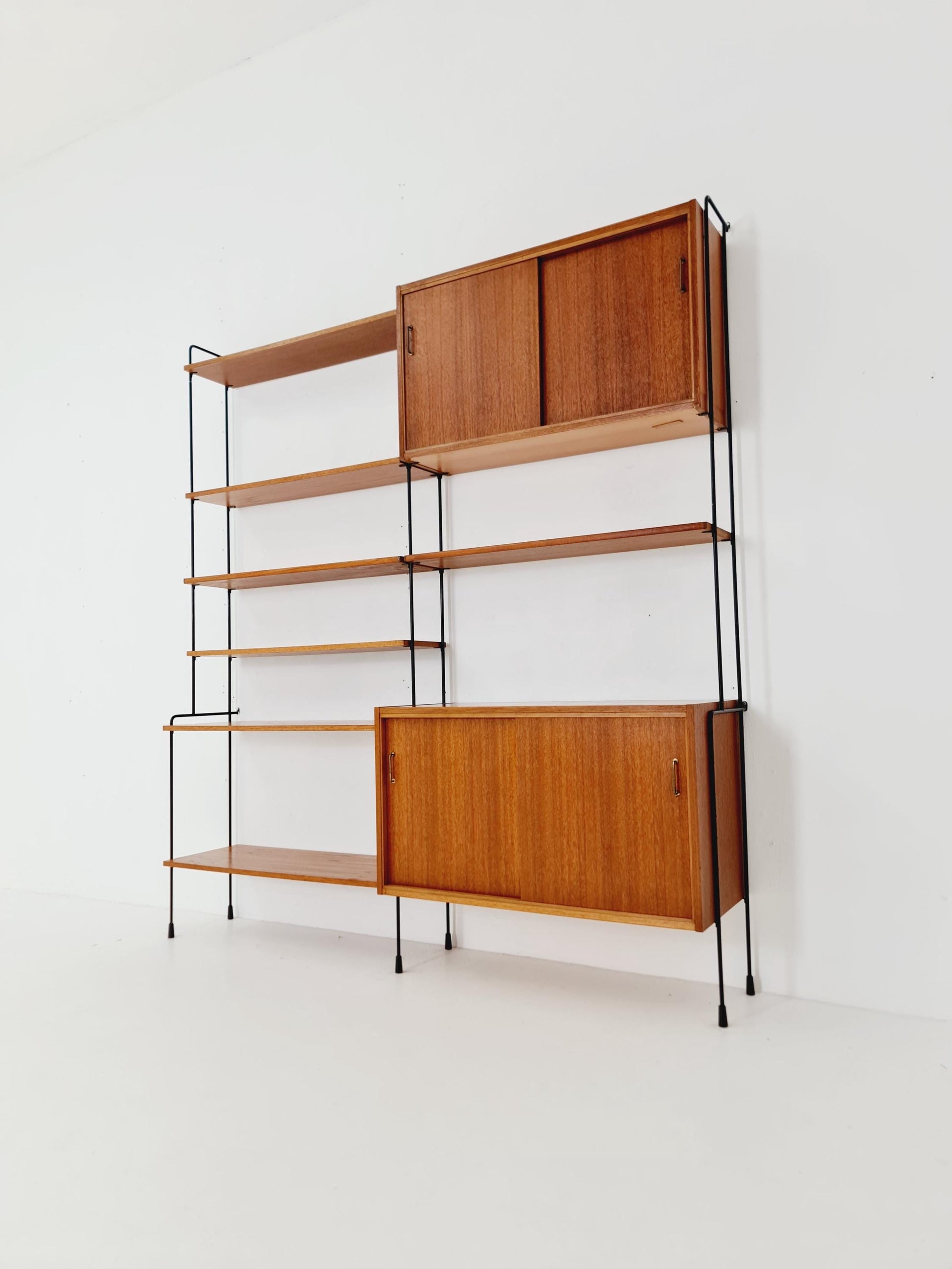 Mid century Teak shelving unit by Hilker for Omnia, Germany 1960s