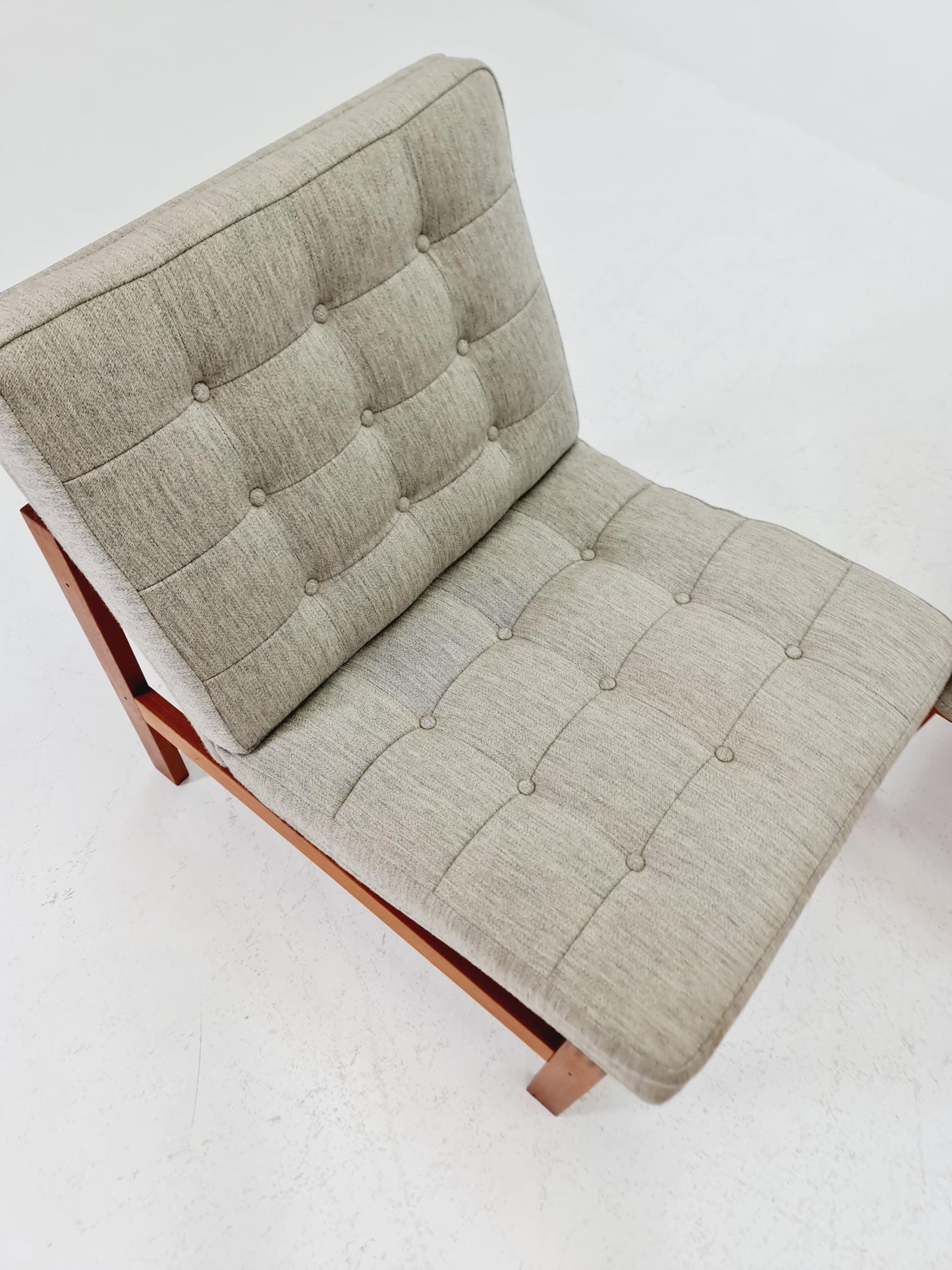 1 of 3 Mid-century Rare Danish teak lounge chairs Ole Gjerlov Knudsen & Torben Lind for France and son , 1960s