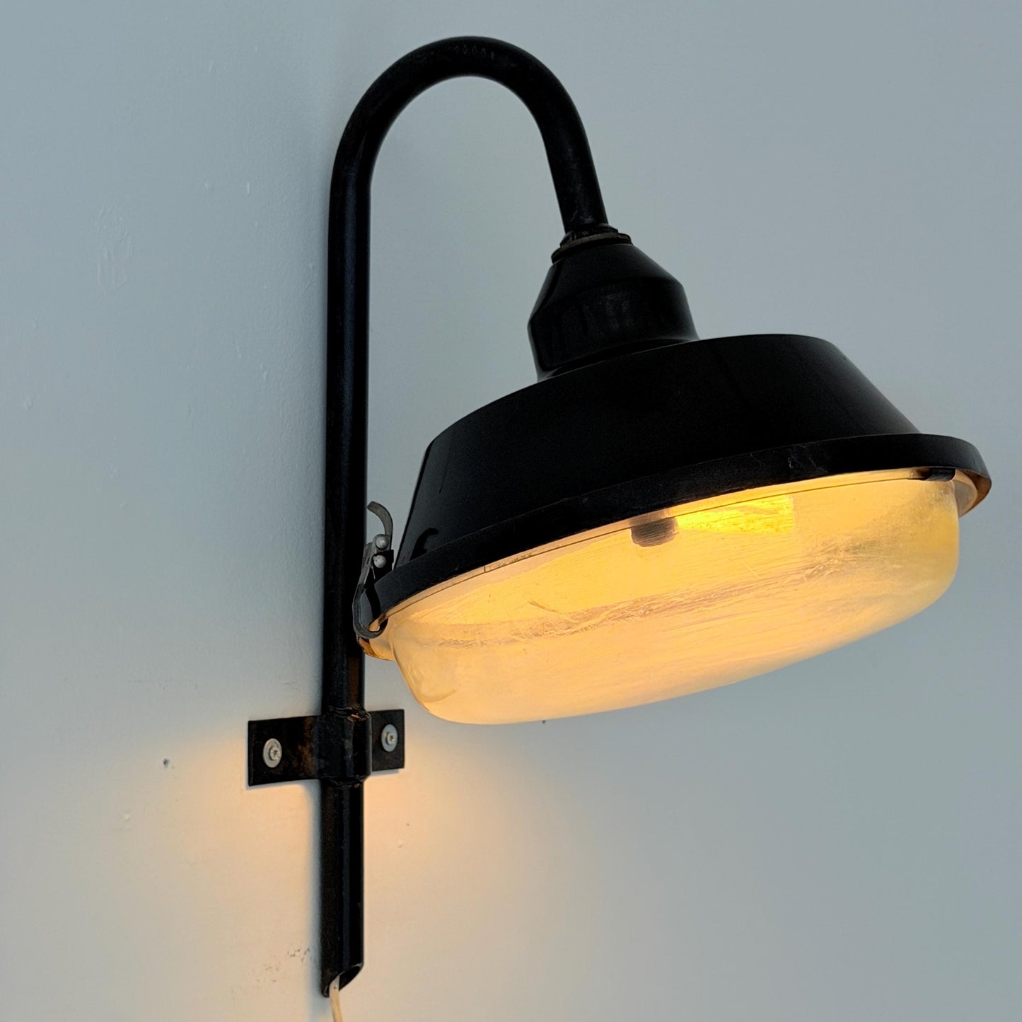 Mid Century Bauhaus Industrial Wall Lamp Hungary 1970s