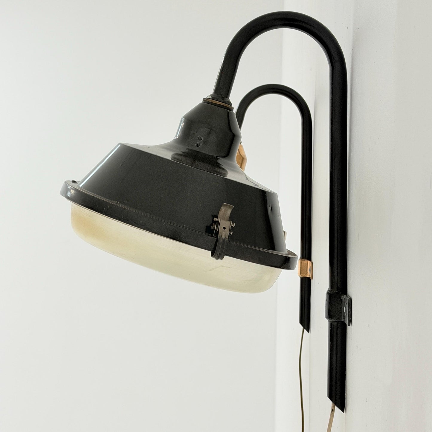 Mid Century Bauhaus Industrial Wall Lamp Hungary 1970s