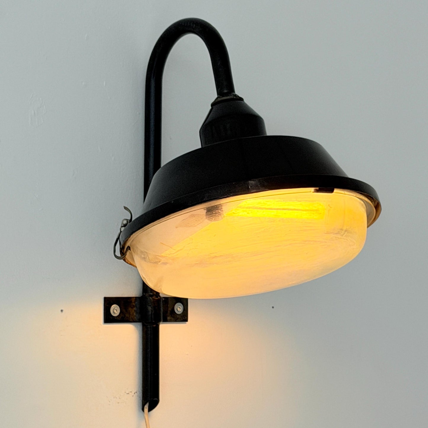 Mid Century Bauhaus Industrial Wall Lamp Hungary 1970s