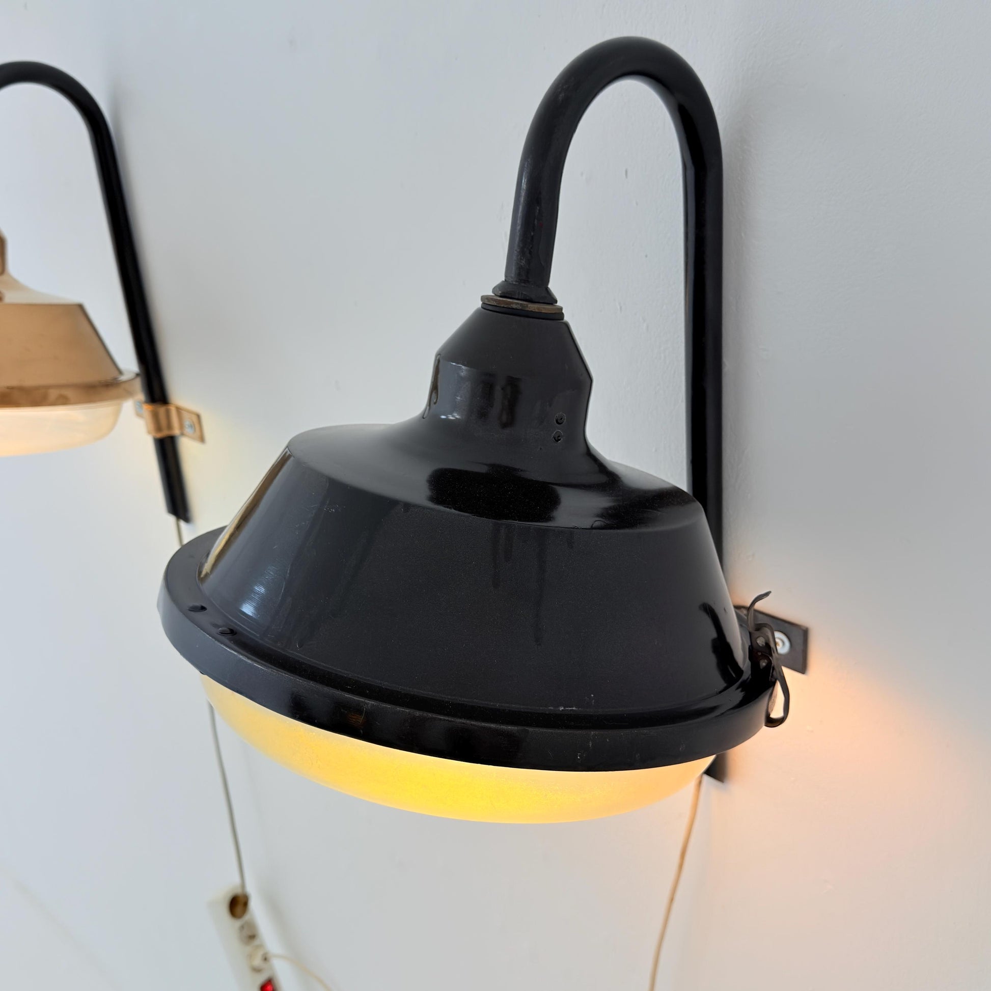 Mid Century Bauhaus Industrial Wall Lamp Hungary 1970s